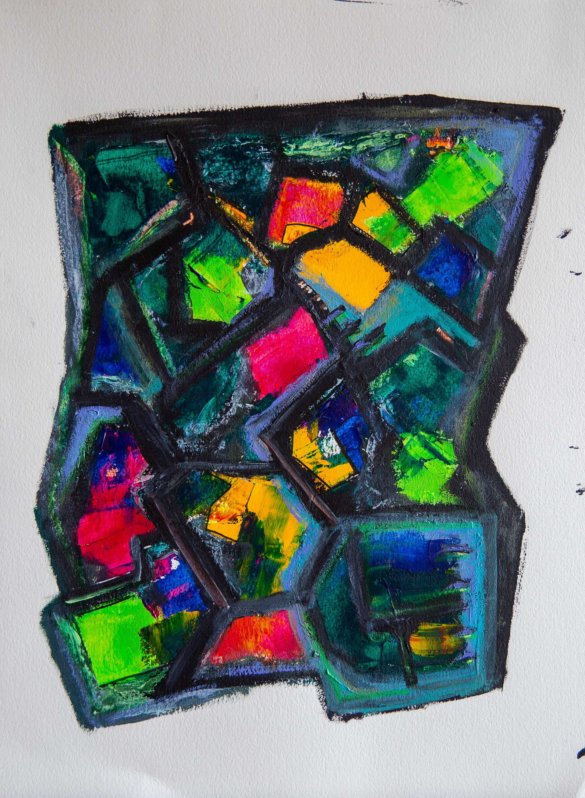 Acrylique sur papier d'Arches 300 grs 41 x 31 cm