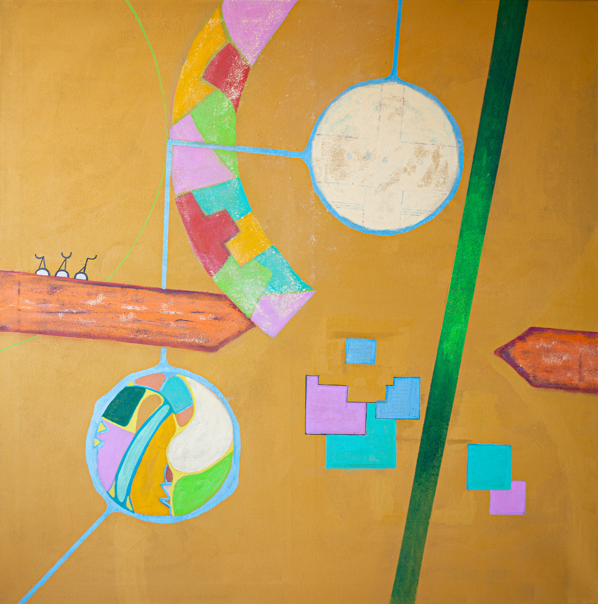 Acrylique et posca (100x100cm)
