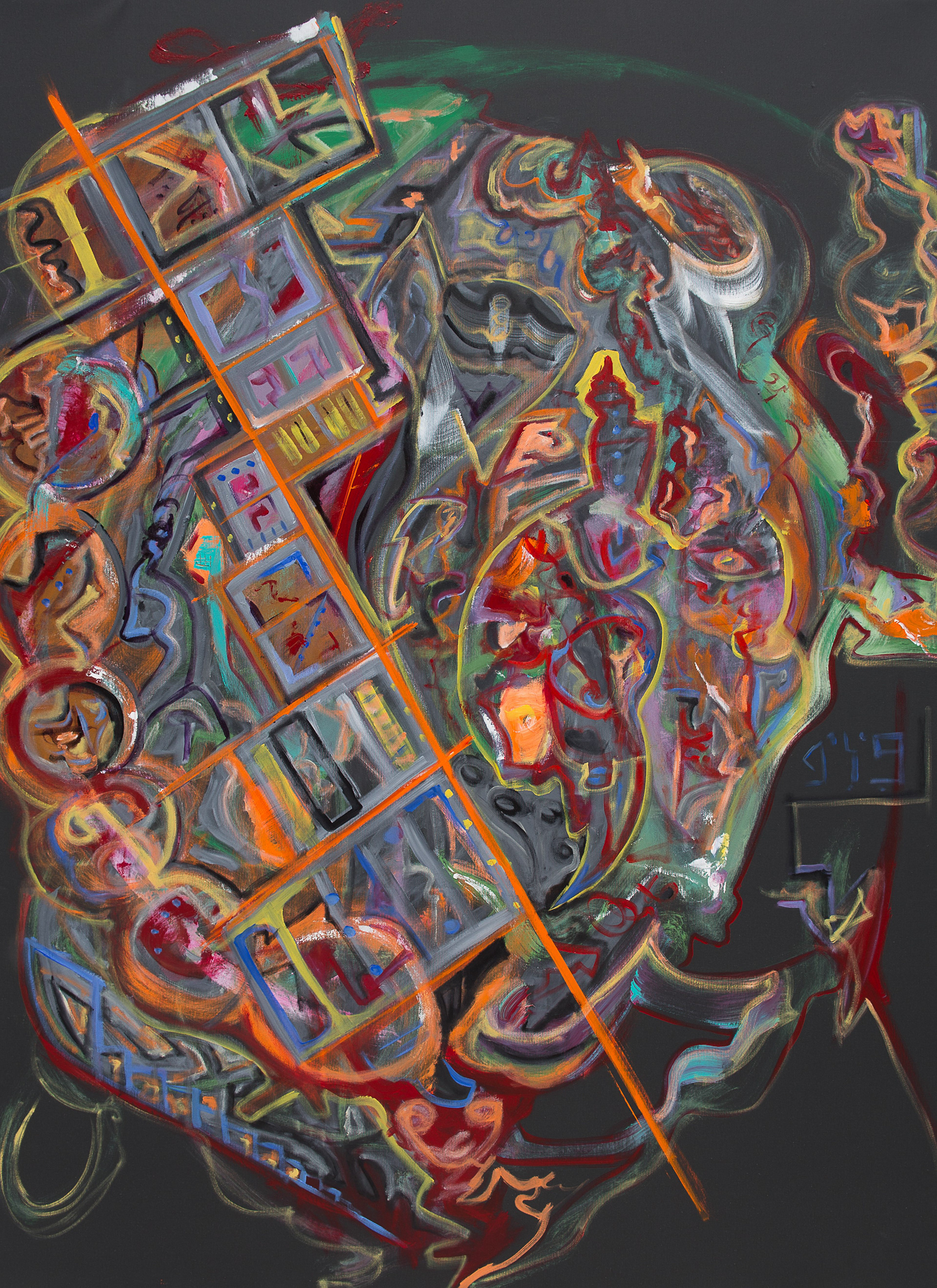 Huile sur toile 200 x 150 cm