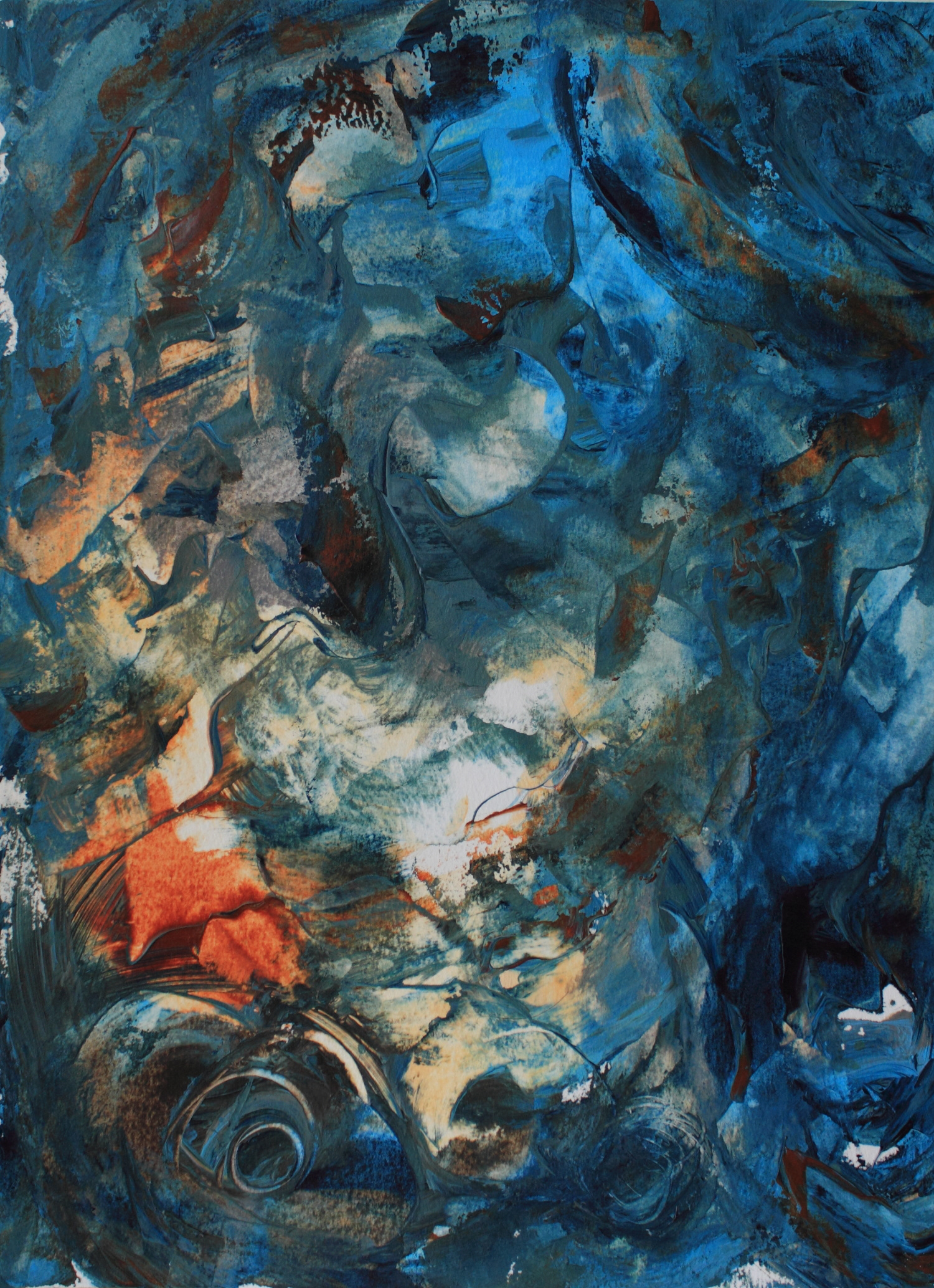 Acrylique sur papier d'Arches 41 x 31 cm