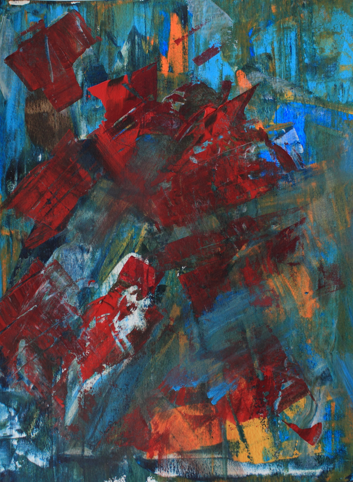 Acrylique sur papier d'Arches 41 x 31 cm