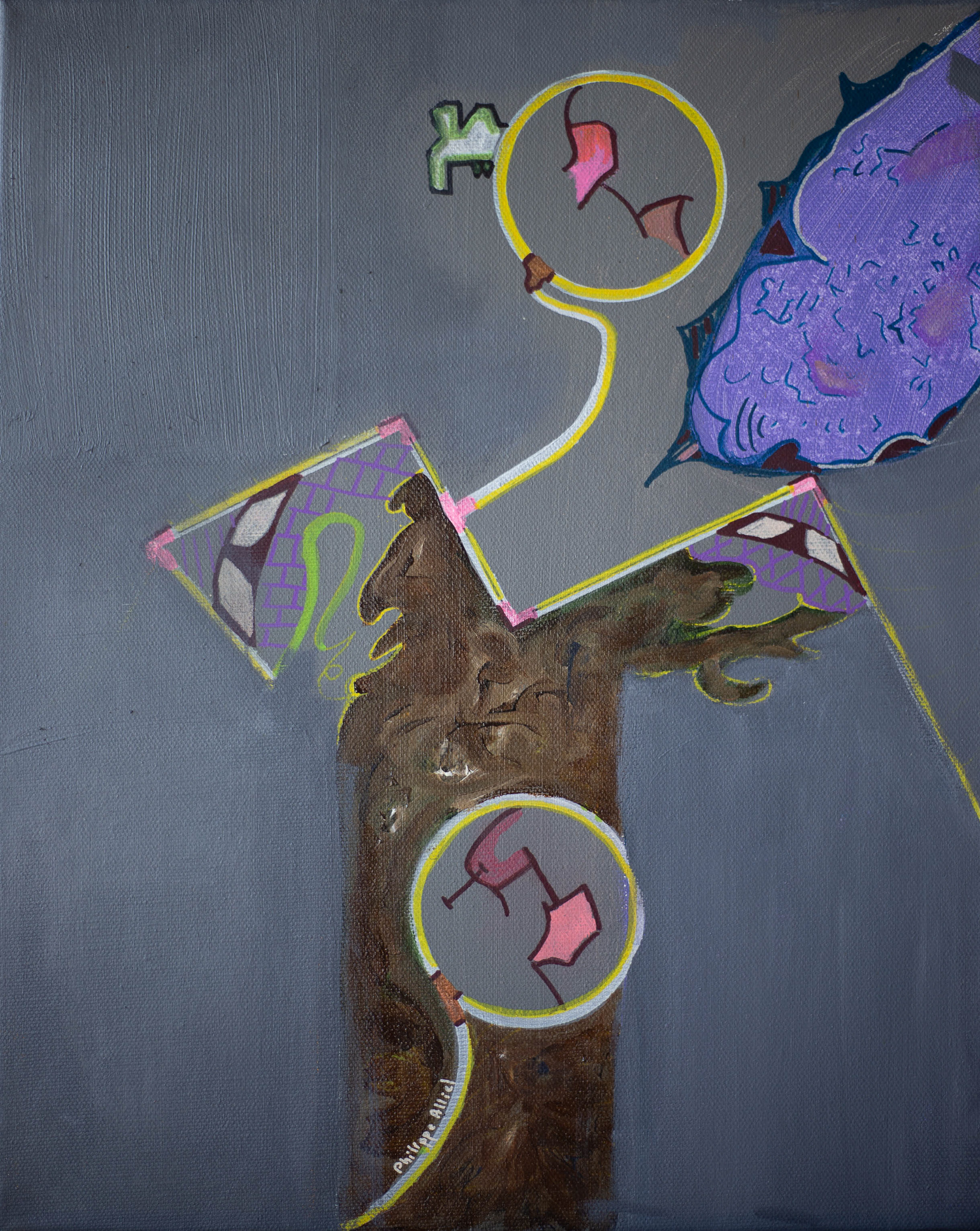 Acrylique et posca (41 x 33 cm)
