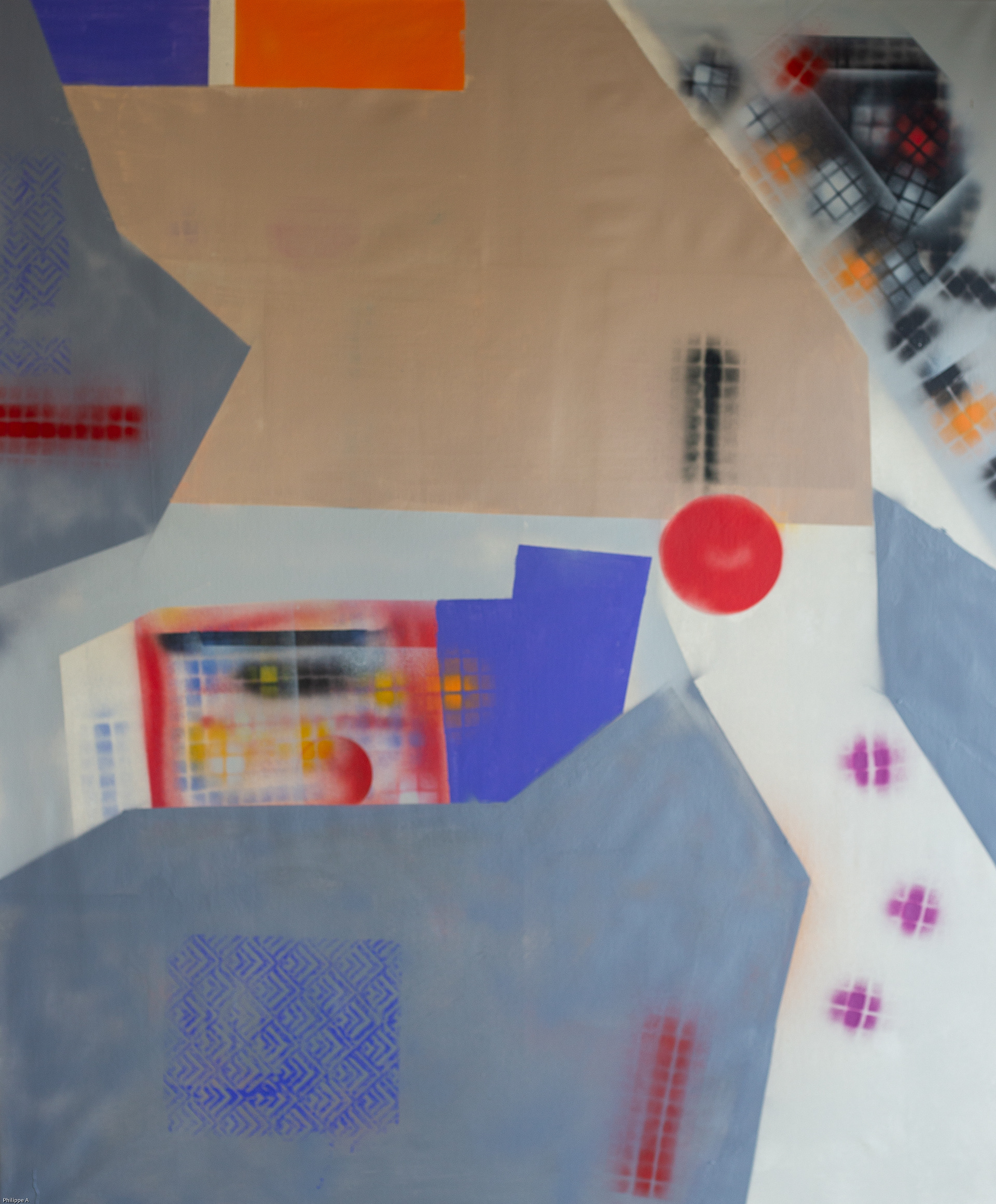 Rectitude 4 Acrylique sur Toile 120 x 100 cm