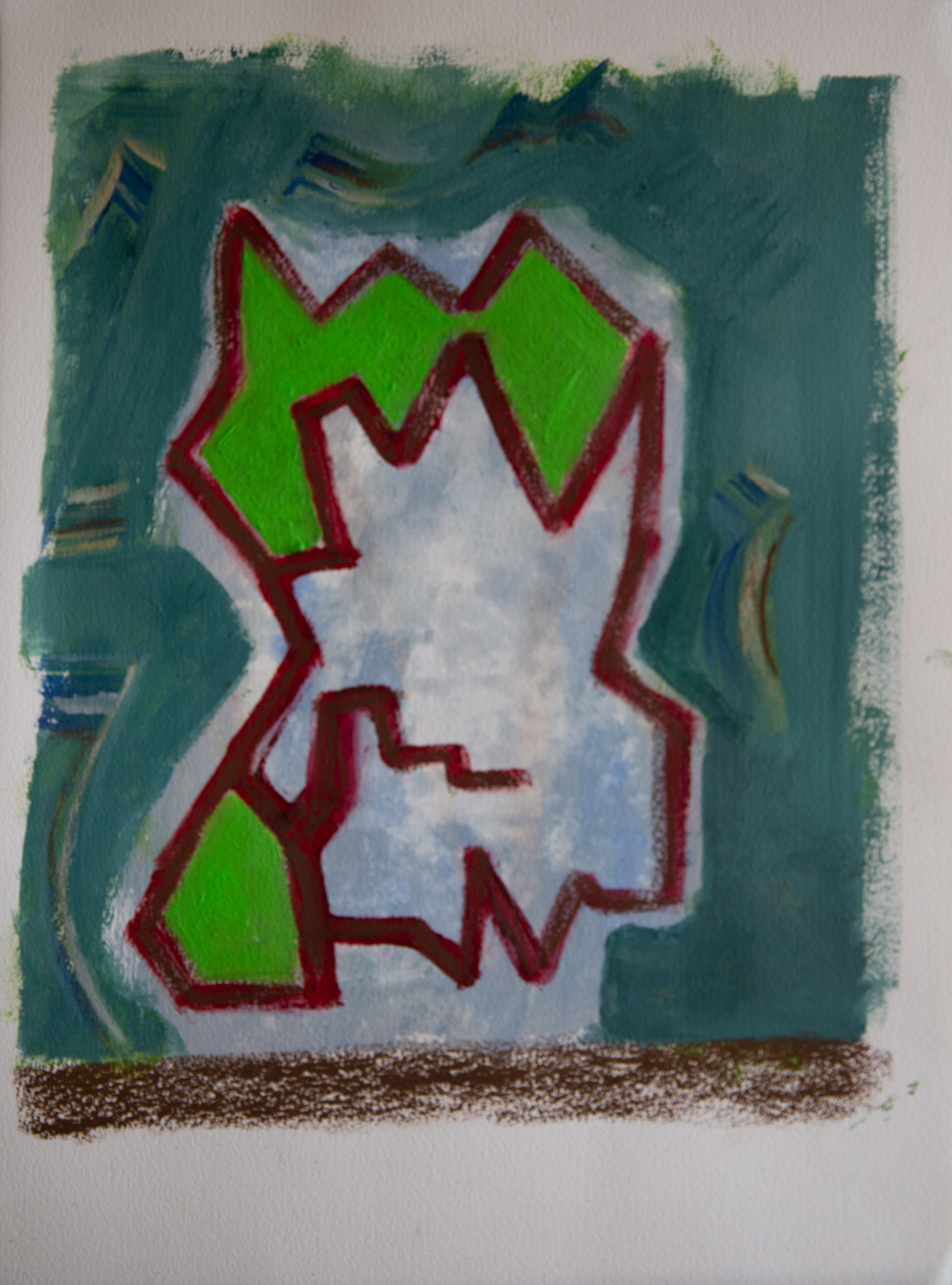 Acrylique sur papier d'Arches 300 grs 41 x 31 cm