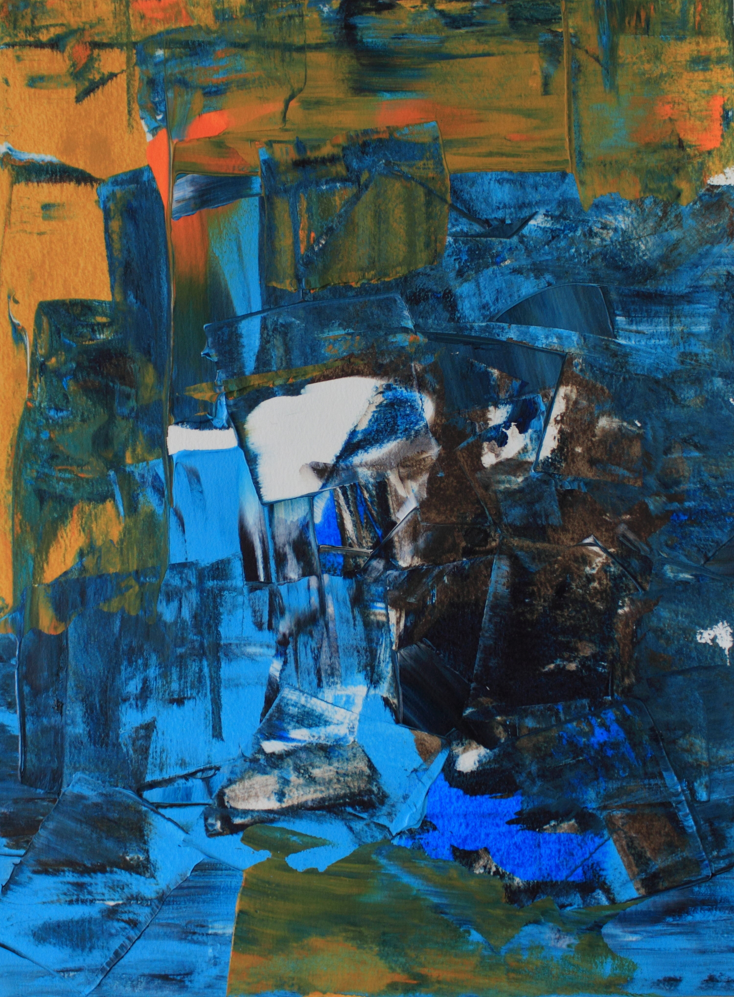 Acrylique sur papier d'Arches 41 x 31 cm