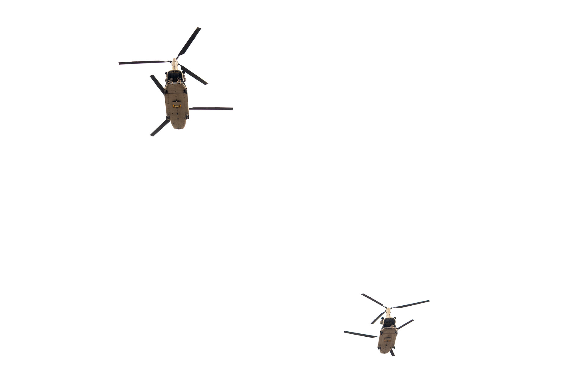 Helicopters fly over Memorial stadium before the Nebraska game against Illinois in Lincoln, Nebraska. 11.21.20.