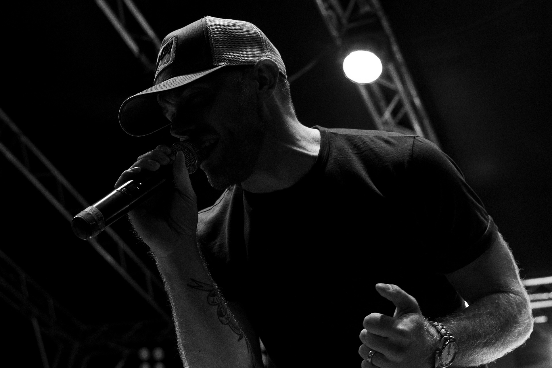 Bryan Loweree performs with Judd Hoos at the Loud American Roadhouse during the seventh day of the 81st Sturgis Motorcycle Rally in Sturgis, South Dakota. 08.12.21.