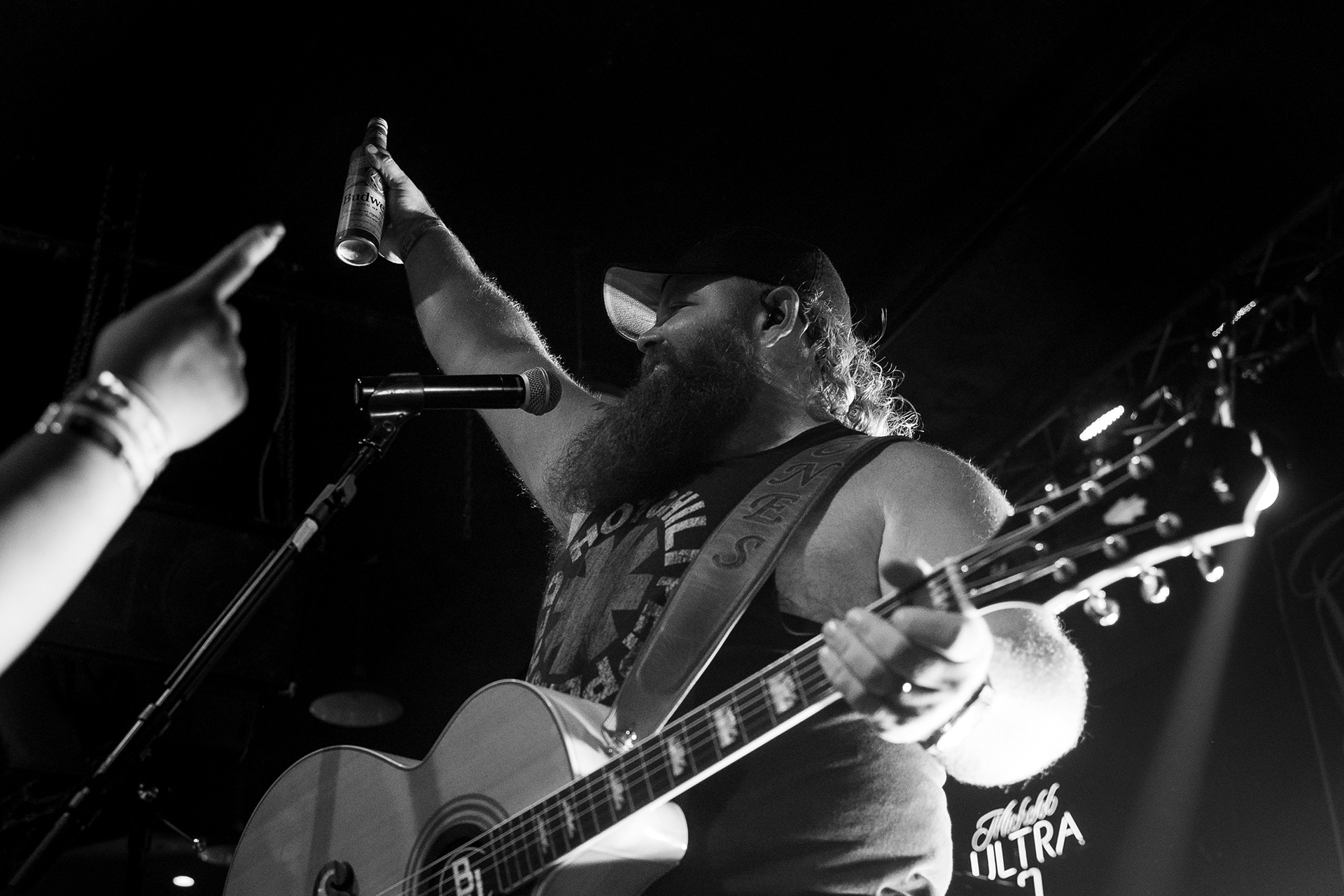 The Brandon Jones band performs at the Loud American Roadhouse during the fifth day of the 81st Sturgis Motorcycle Rally in Sturgis, South Dakota. 08.09.21.