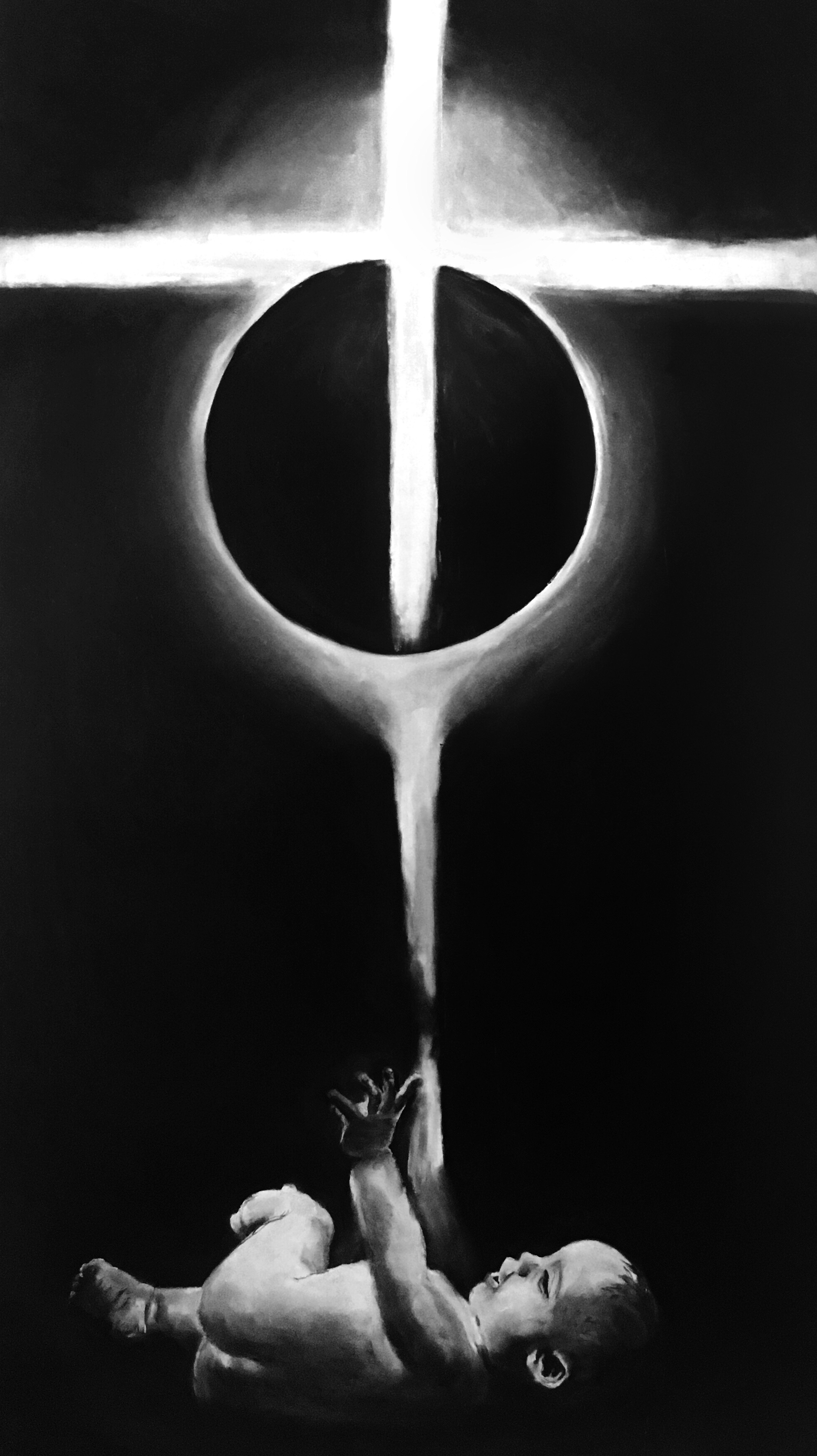 Incarnation, 41x23", charcoal toned paper, c.2019