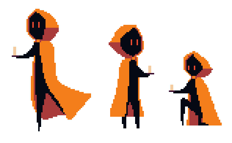 Quick sketches to capture the gist of the characters movements.