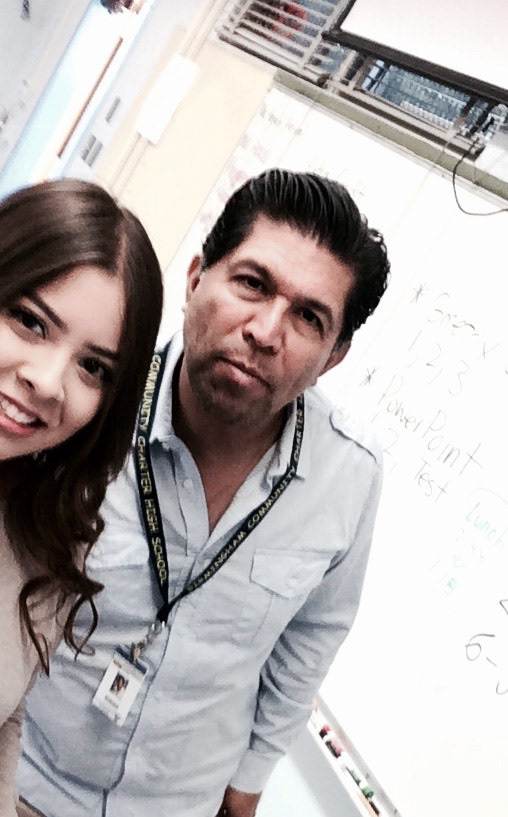 Computer Teacher with students