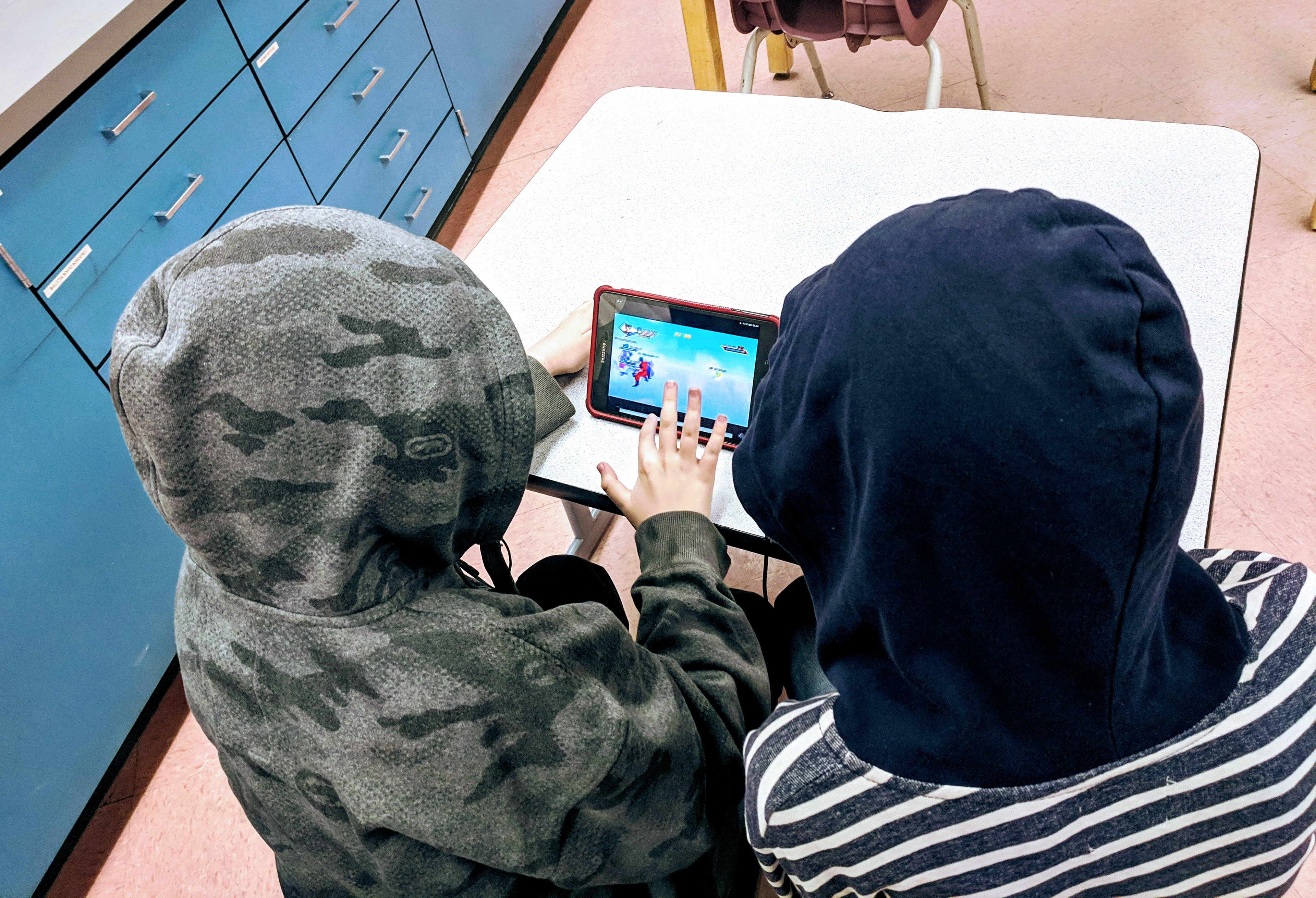 Students sharing devices