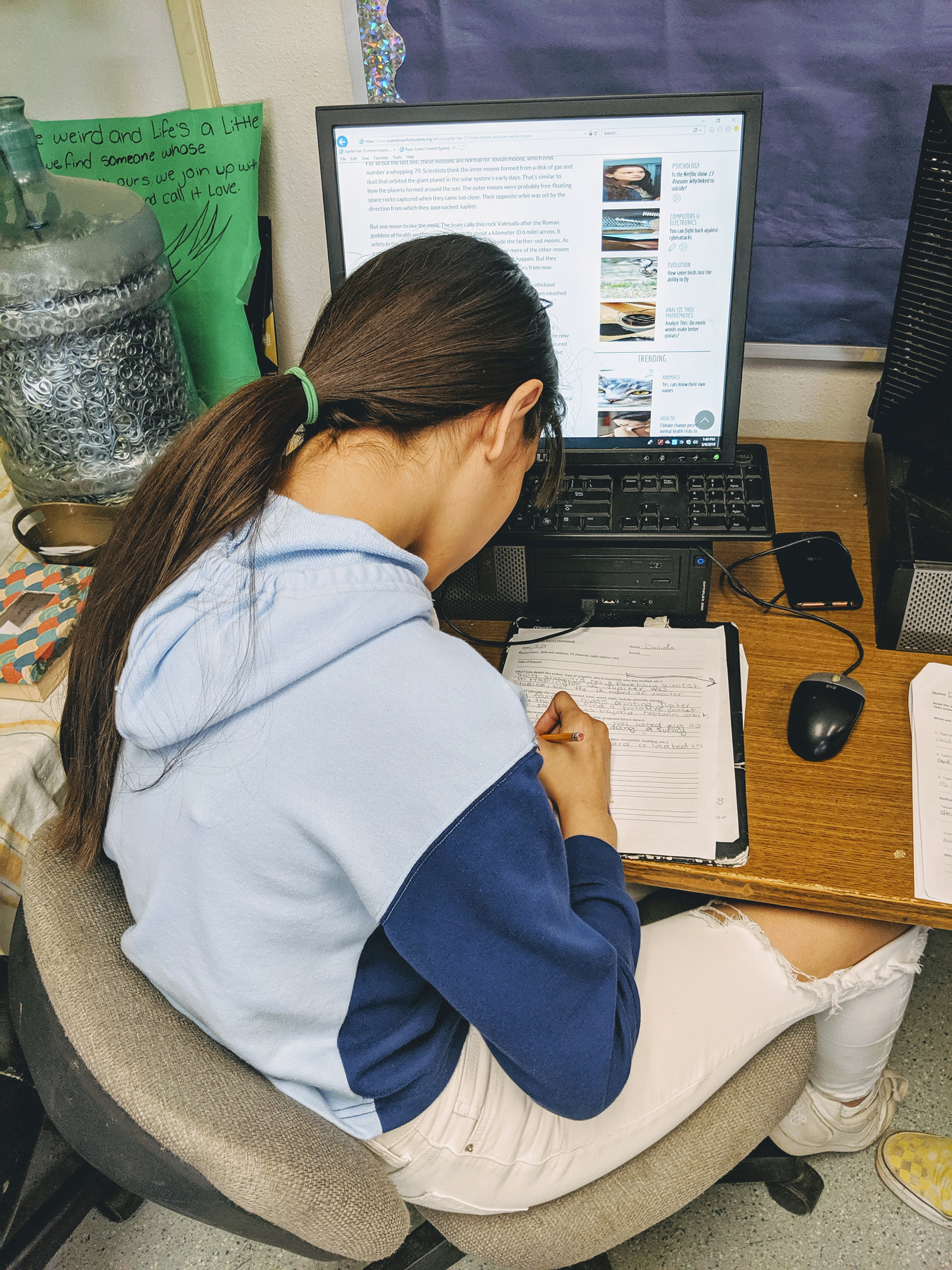 Students on learning activities 2019-2020