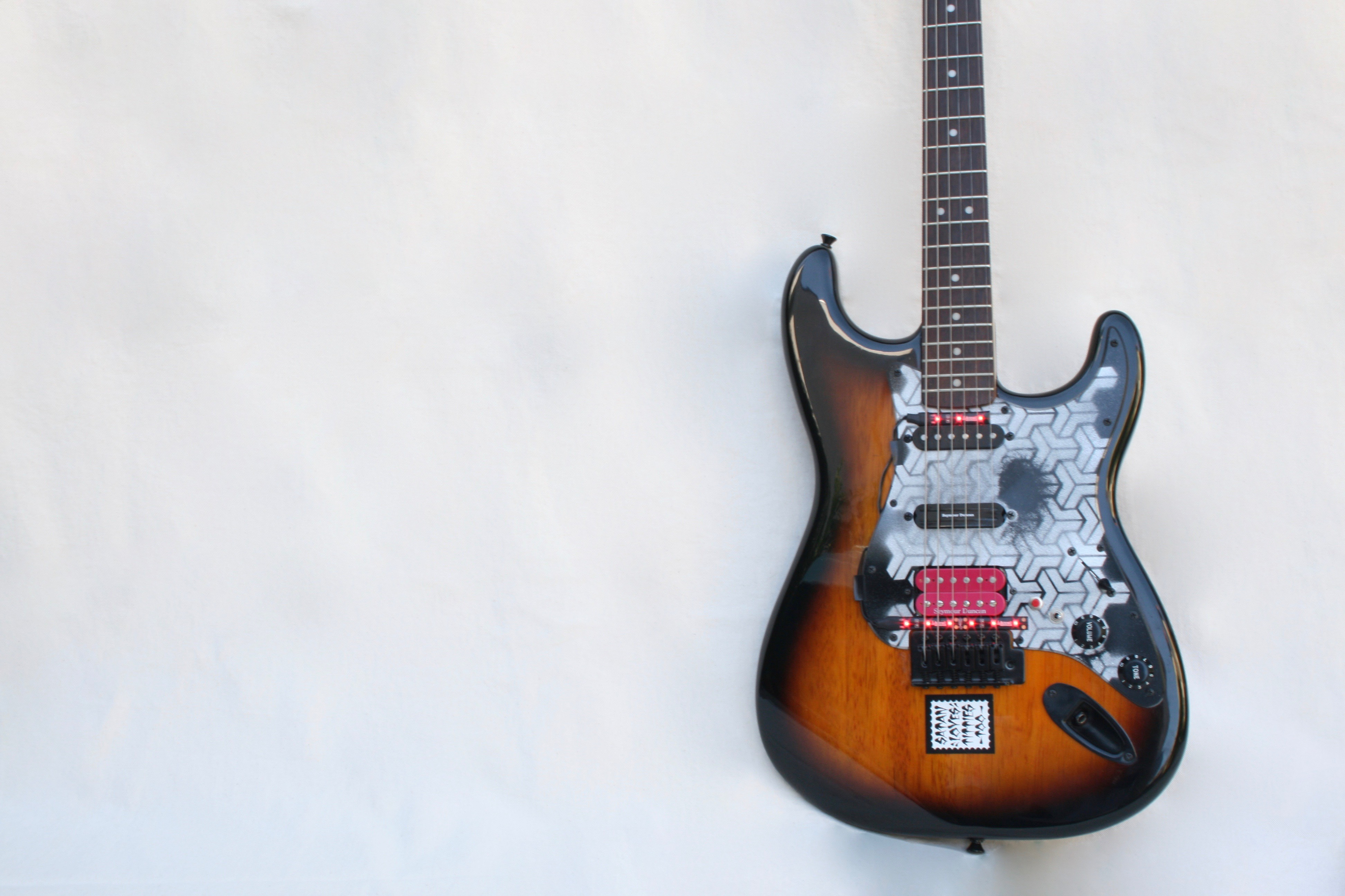 A Squire Bullet with all of the electronics replaced