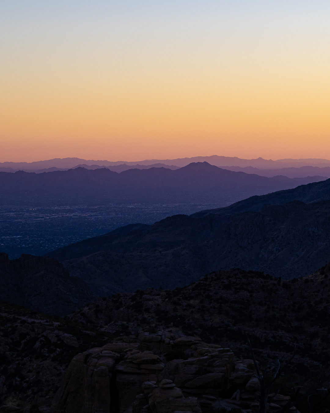 Tucson in the distant. View from Mt Lemon