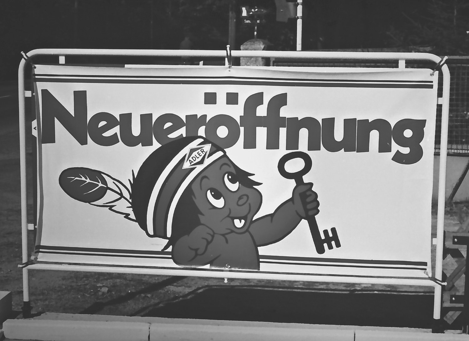 Advertisement on the day Normen's parents opened their fuel station.