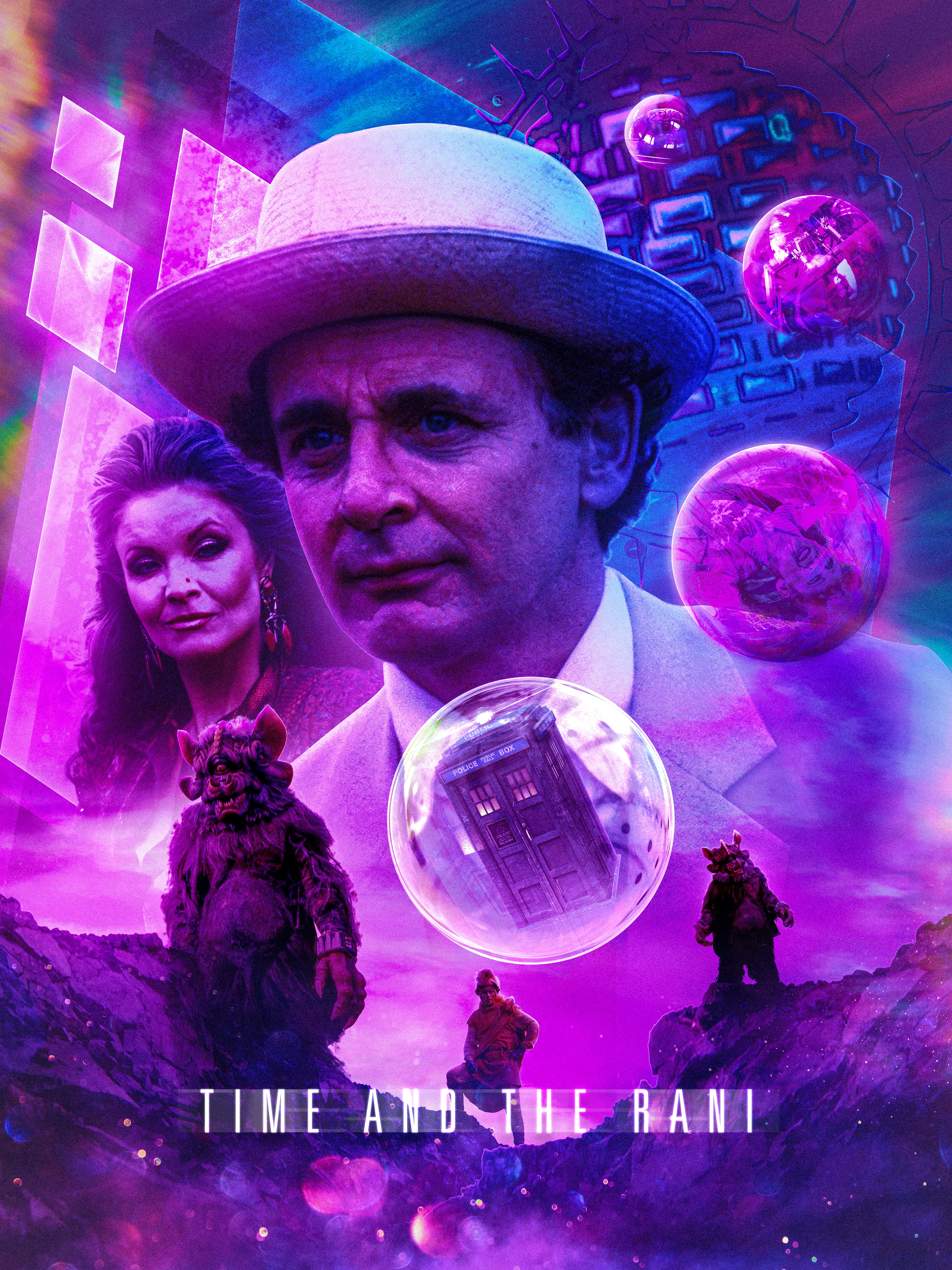 Time and the Rani (1987) | TARDIS render by Dave Ladkin (@DaveLadkin on X)