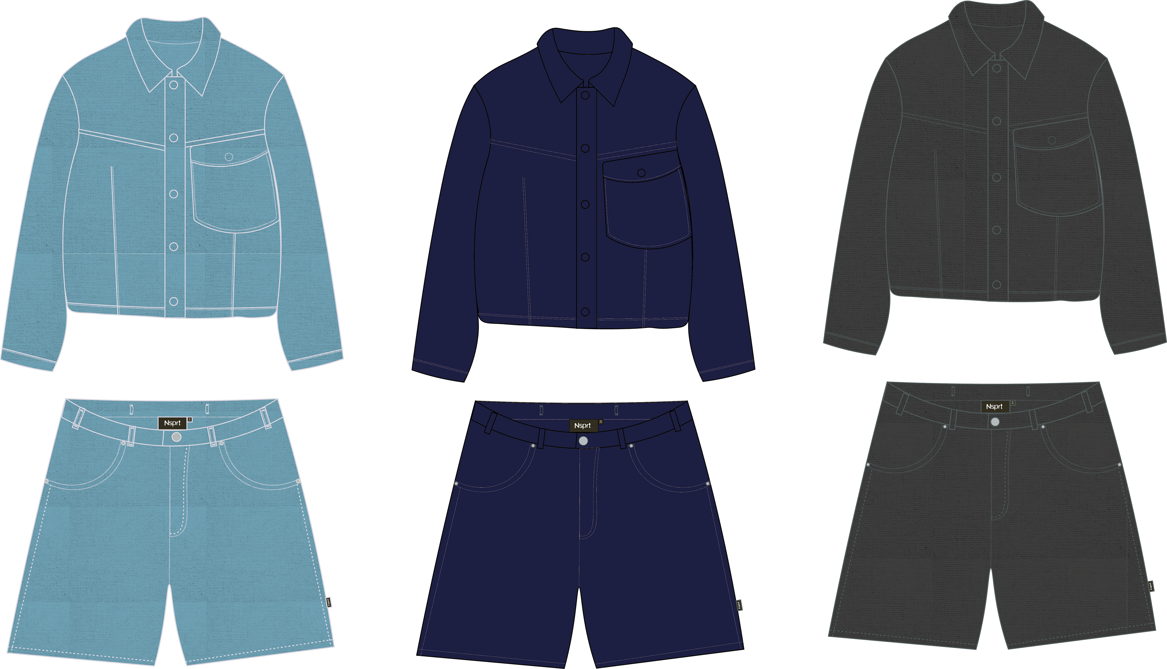 NSPRT "Selvedge Denim" Trucker + Shorts