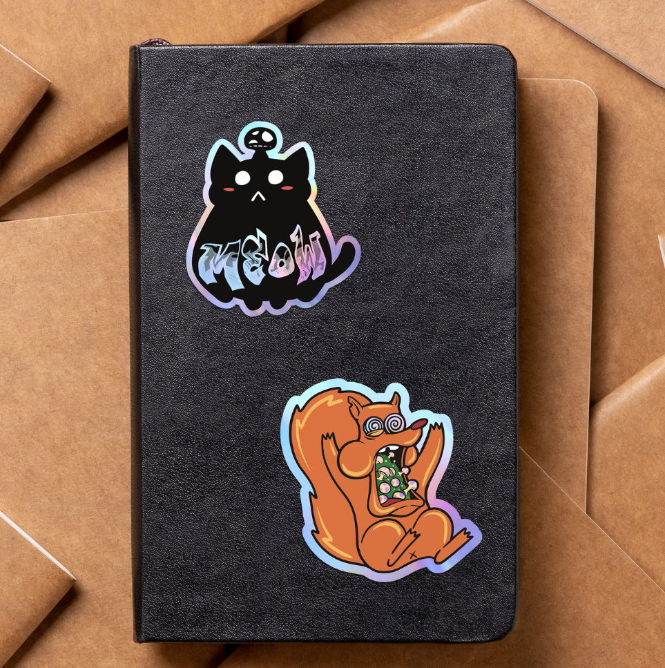 Mushroom Cat & Squirrel