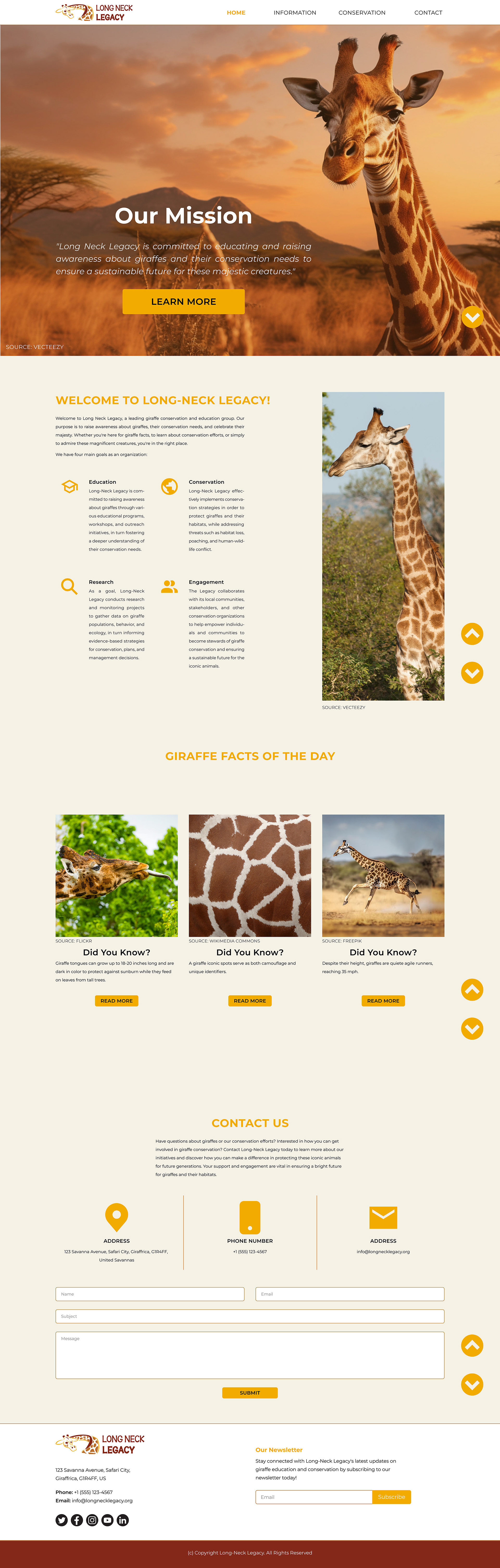 Image of the detailed wireframe of the home/index page of the base Long-Neck Legacy website