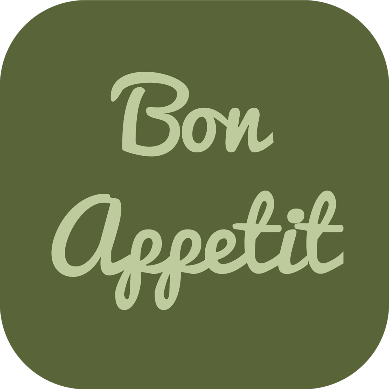 Image of second Bon Appetit application icon concept, featuring the app logotype