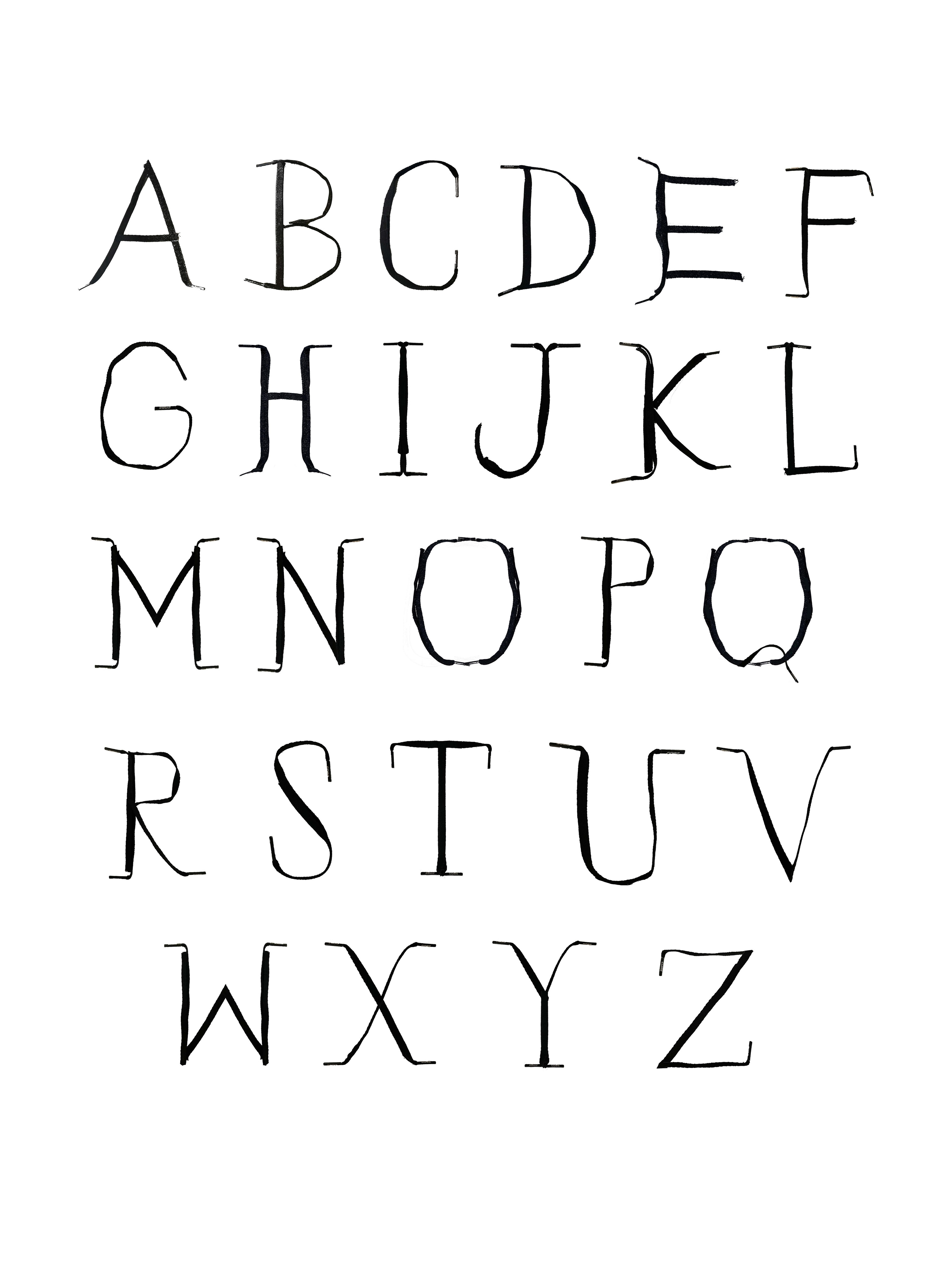 Custom Type Face created from shoe laces