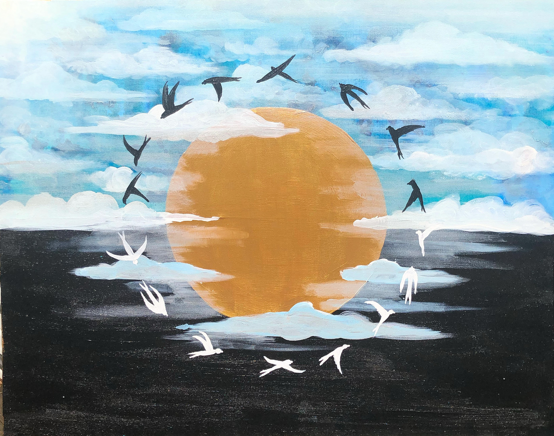  Duality of Spirit, 2020, Acrylic, 24" x 30" x 1"