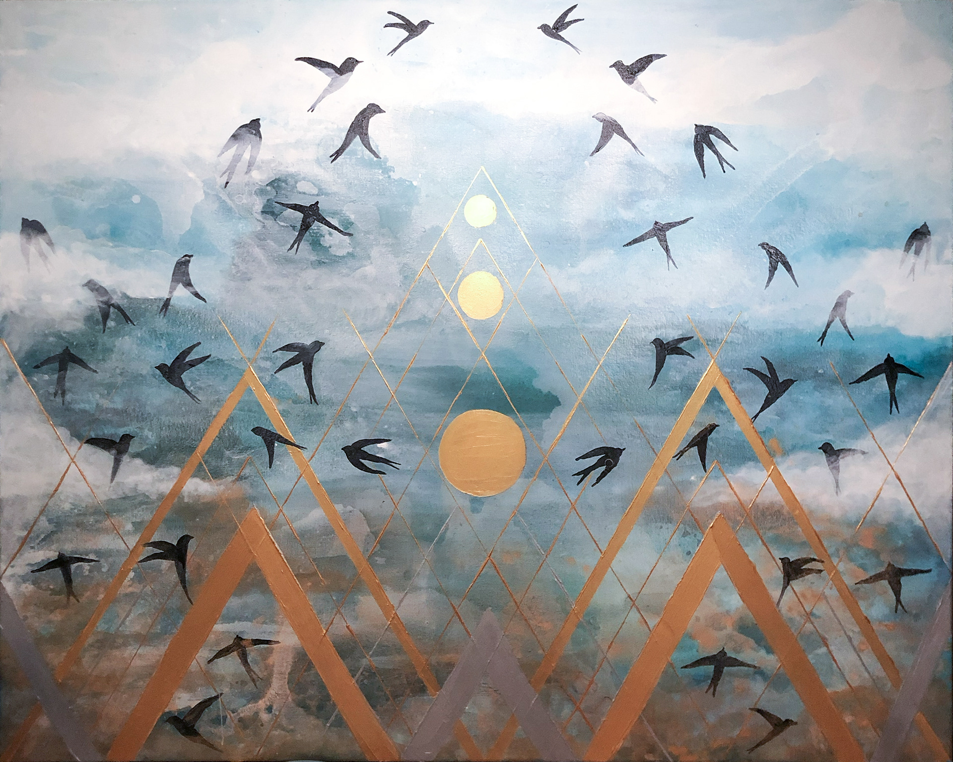 The Hopeful Journey, 2021, Acrylic, 4ft x 5ft x 2"