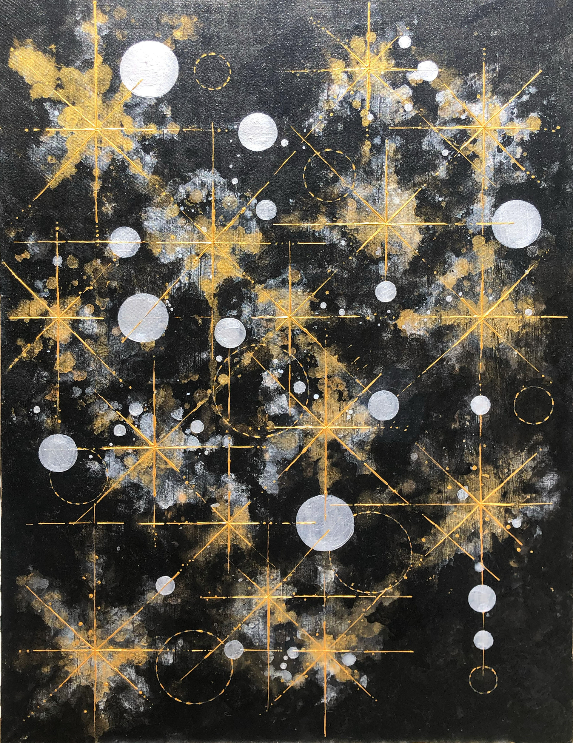 Stars among Us, 2020, 40" x 30" x 1"