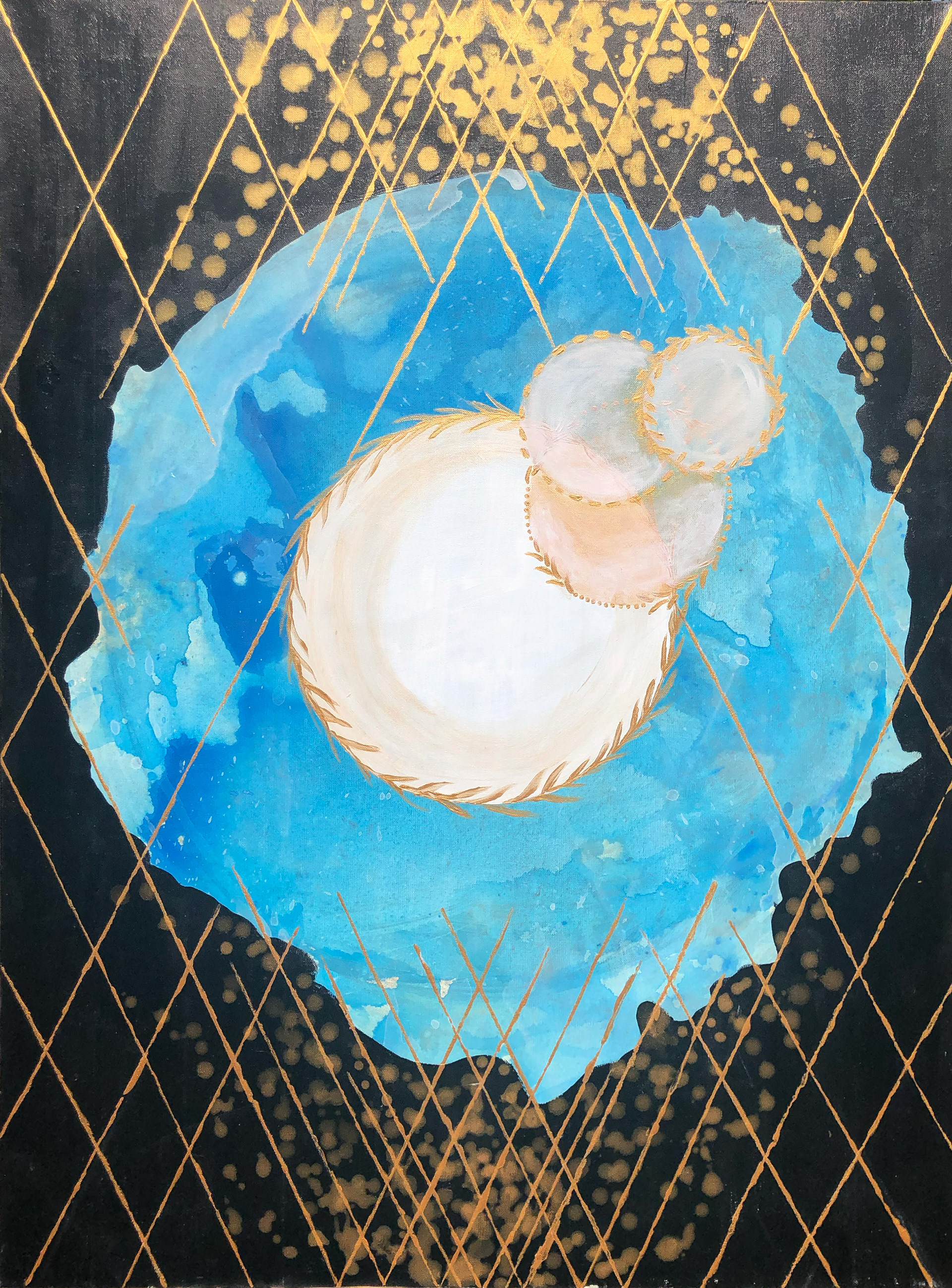 All Seeing, 2019, Acrylic, 40" x 30" x 1"