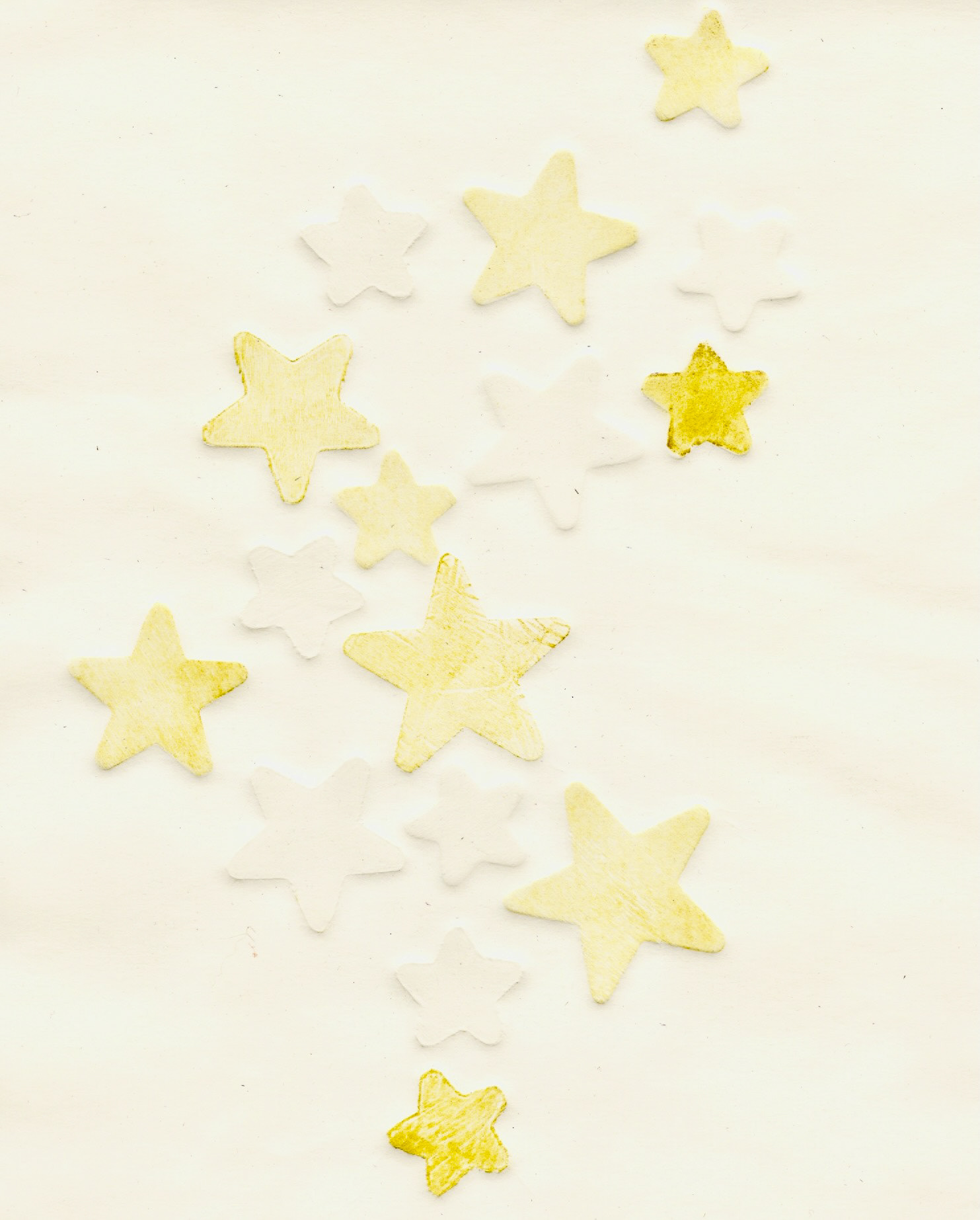 The Stars, 2025, Debossed Monotype, 8in x 10in