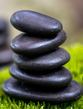 Mini Stone Cairn & Moss