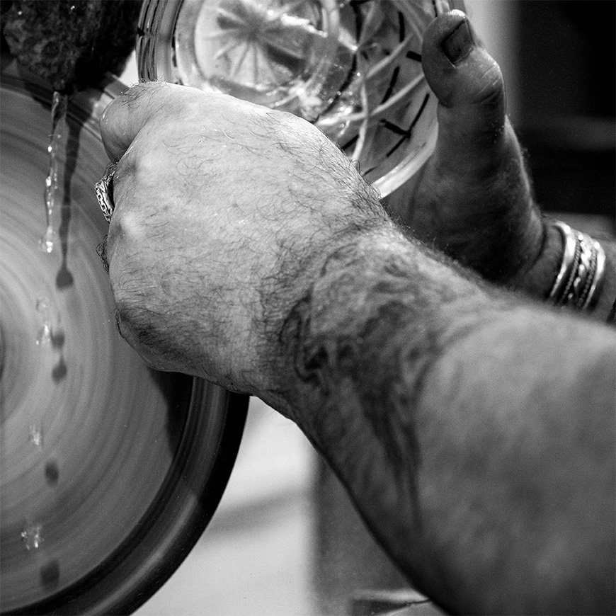 Cutting Crystal B & W