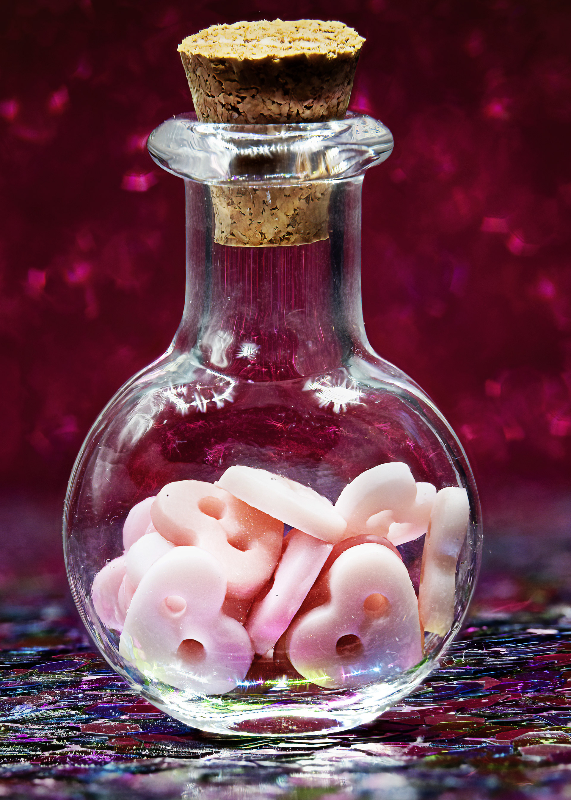 Mini buttons in mini vase