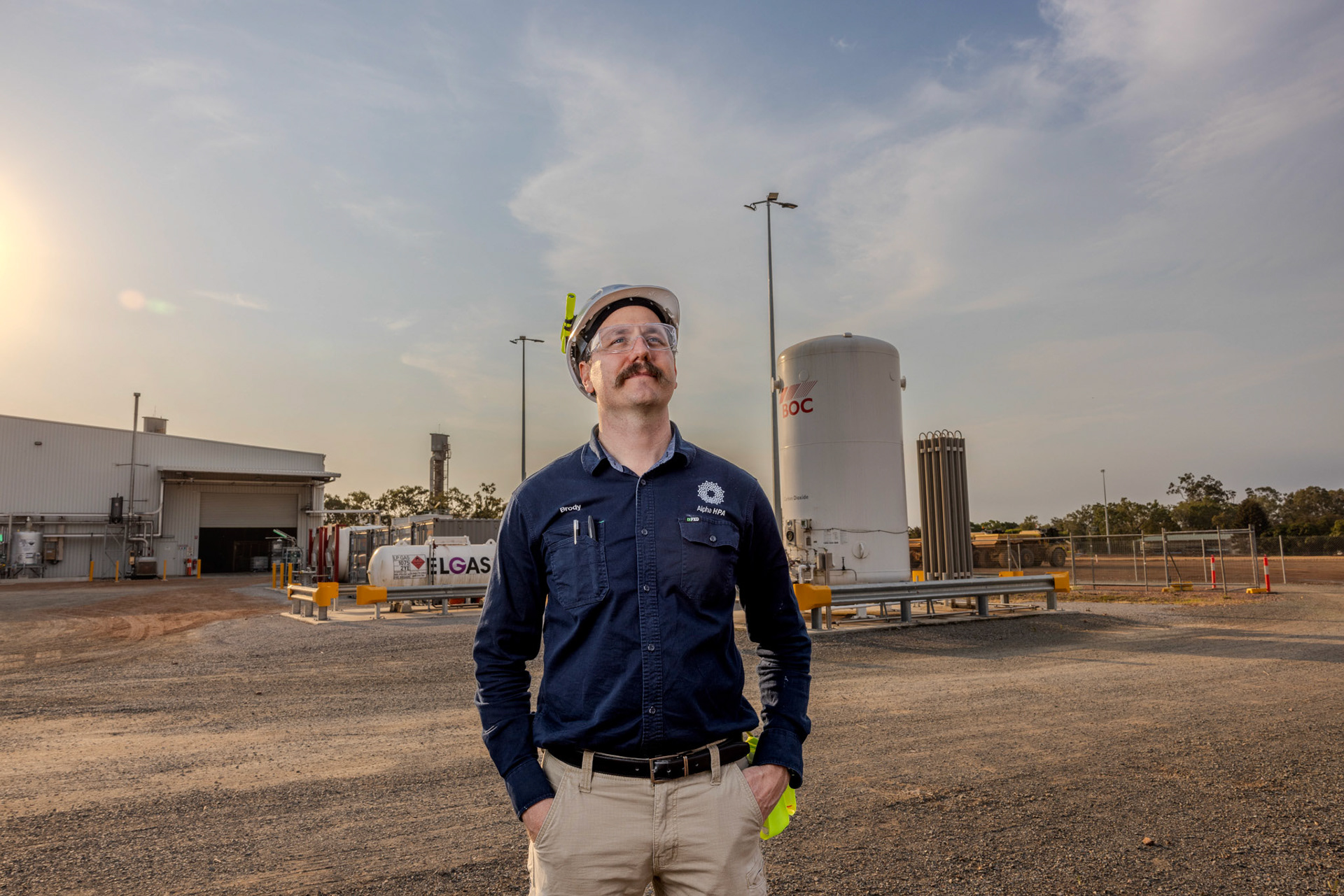 Brody Gavranich, Training and Operations Specialist at Alpha HPA. Formerly a coal quality technician, Brody is now part of the clean technology sector. He is pictured here at Alpha HPA, a local business pioneering Australia’s first processing facility for high-purity alumina. This critical mineral is used in LED lighting, lithium-ion batteries and other high-tech applications. The facility is expected to create nearly 300 jobs during construction and over 200 ongoing roles. With Stage 1 in production and Stage 2 operational by 2027, Central Queensland will be positioned as a key player in sustainable manufacturing.