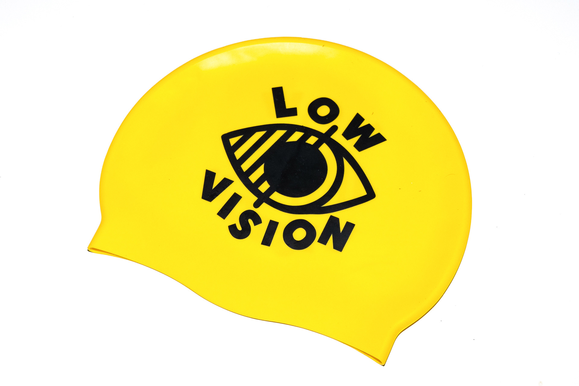 gele badmuts met low vision logo