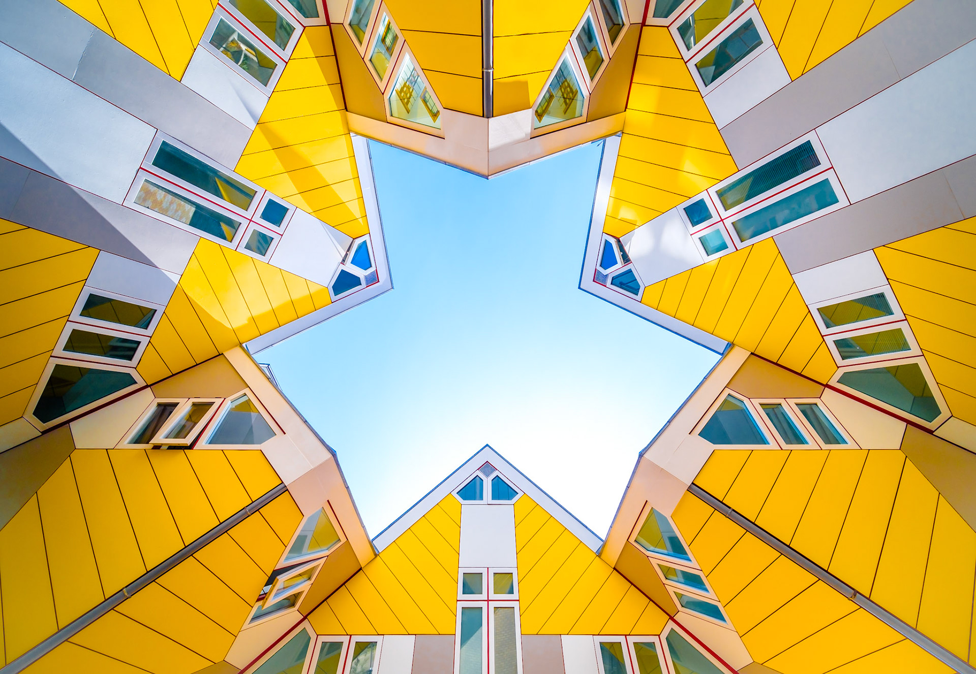 Cube Houses and sky
