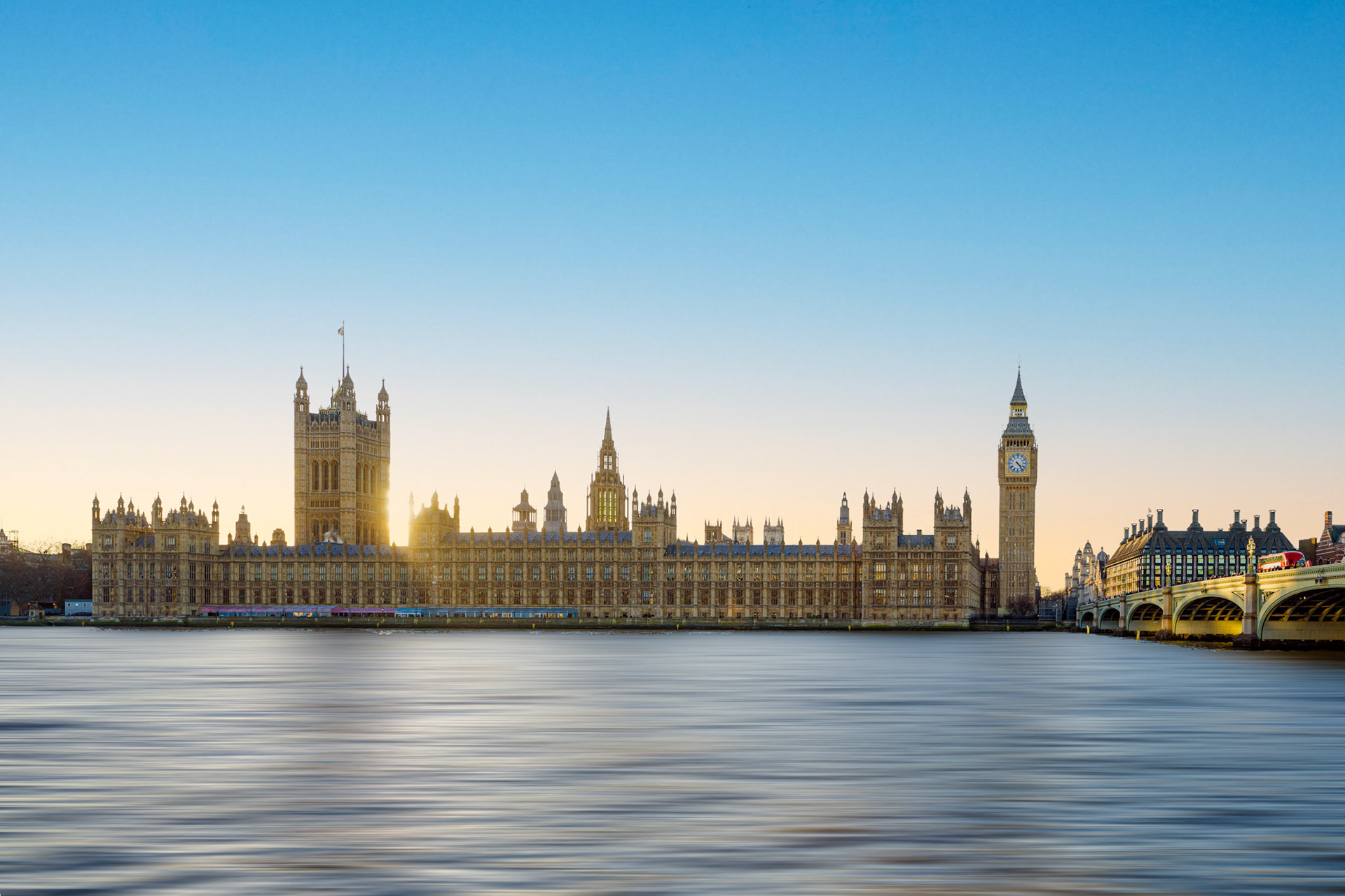 Palace of Westminster at sunset