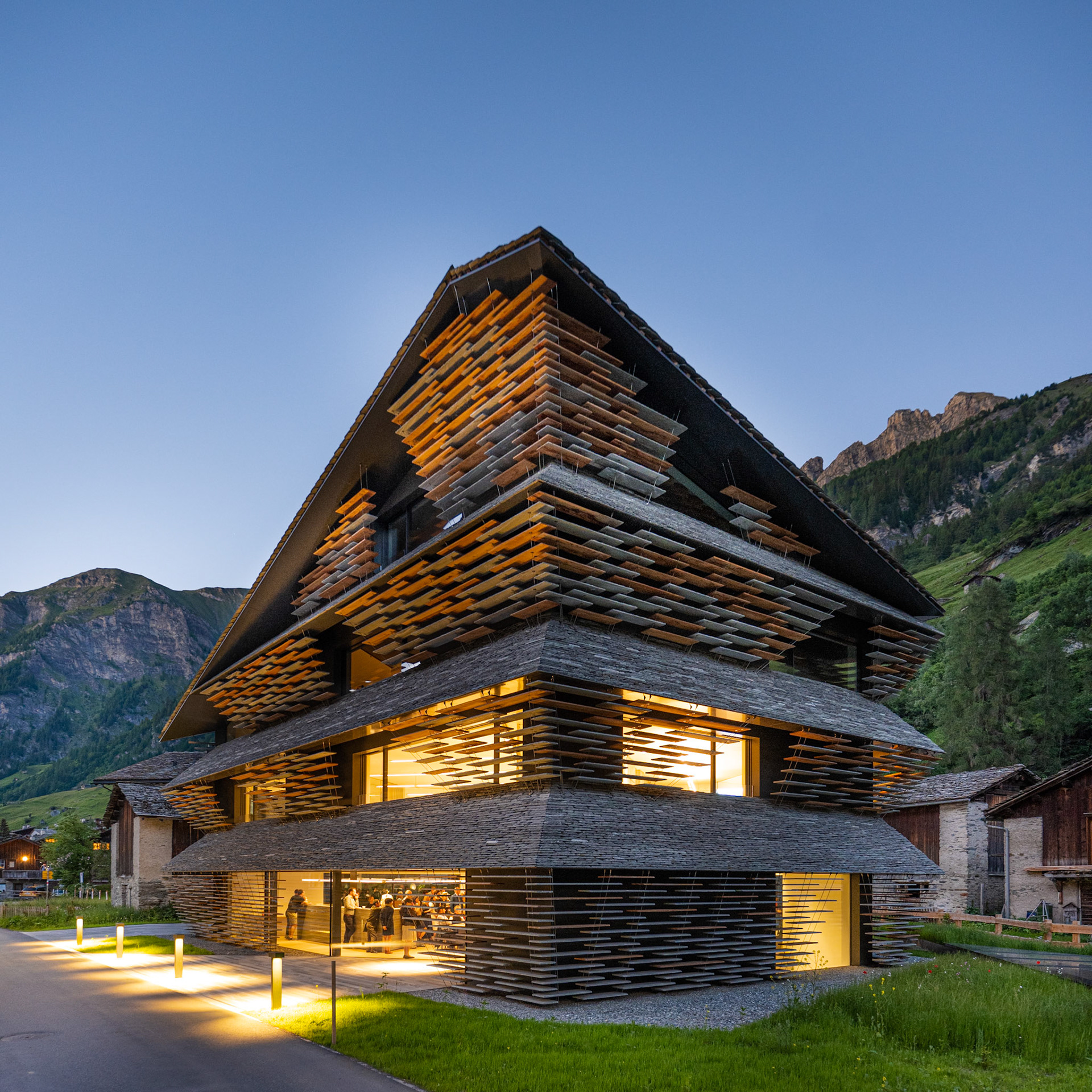 Haus Balma during the blue hour