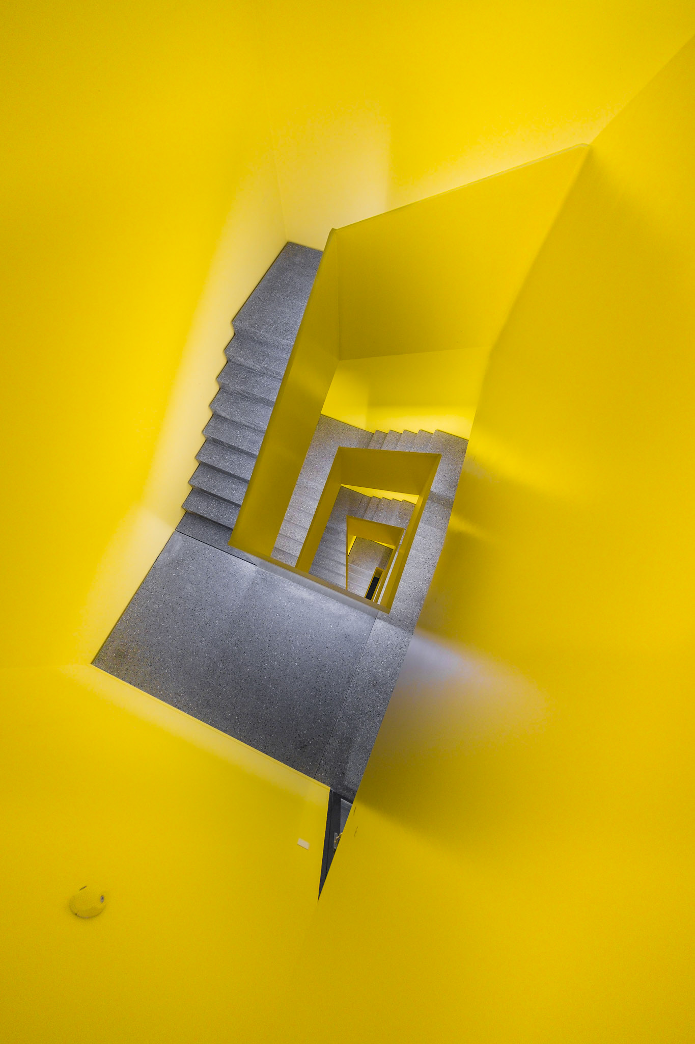 Biopôle - yellow staircase