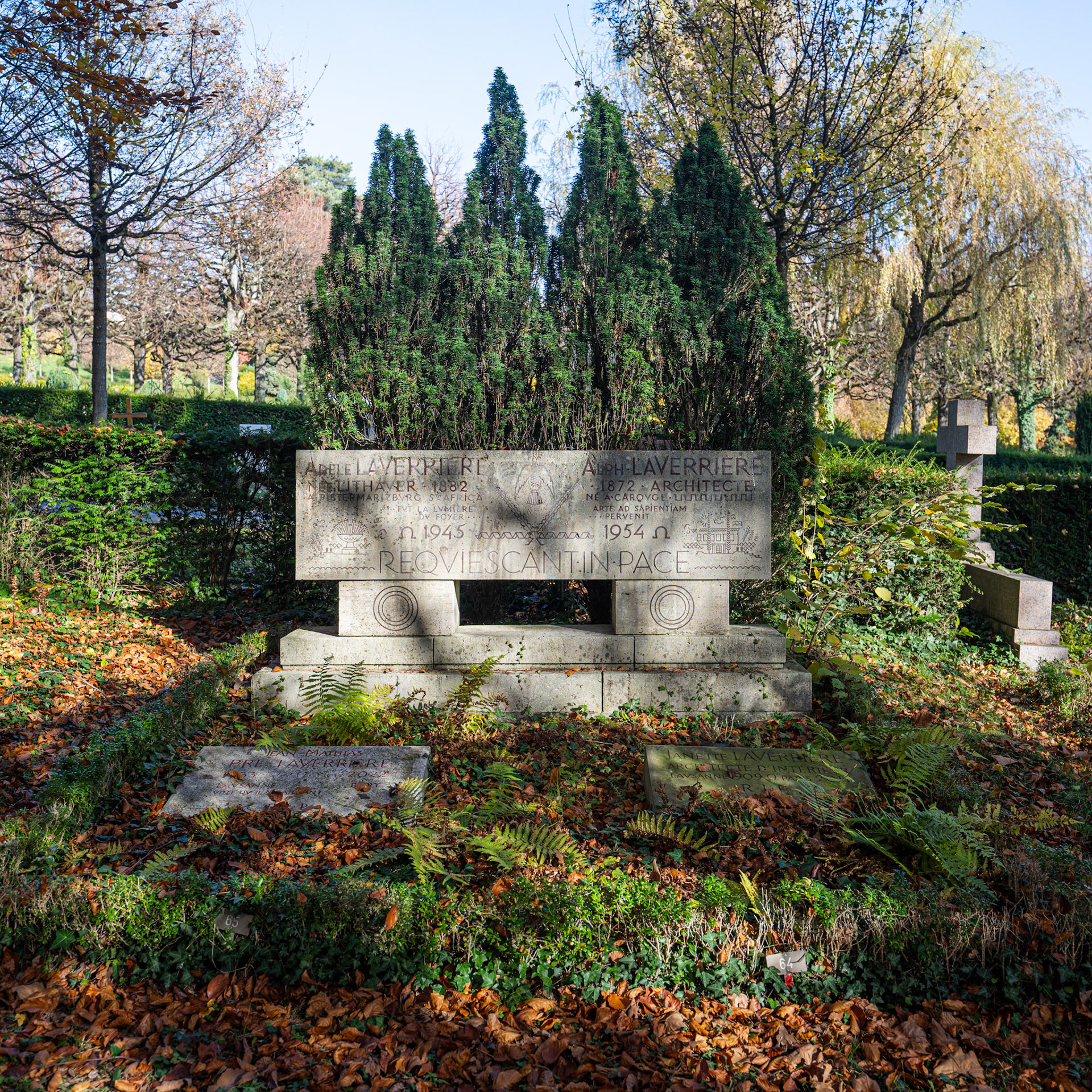tomb of Swiss architect Alphonse Laverrière