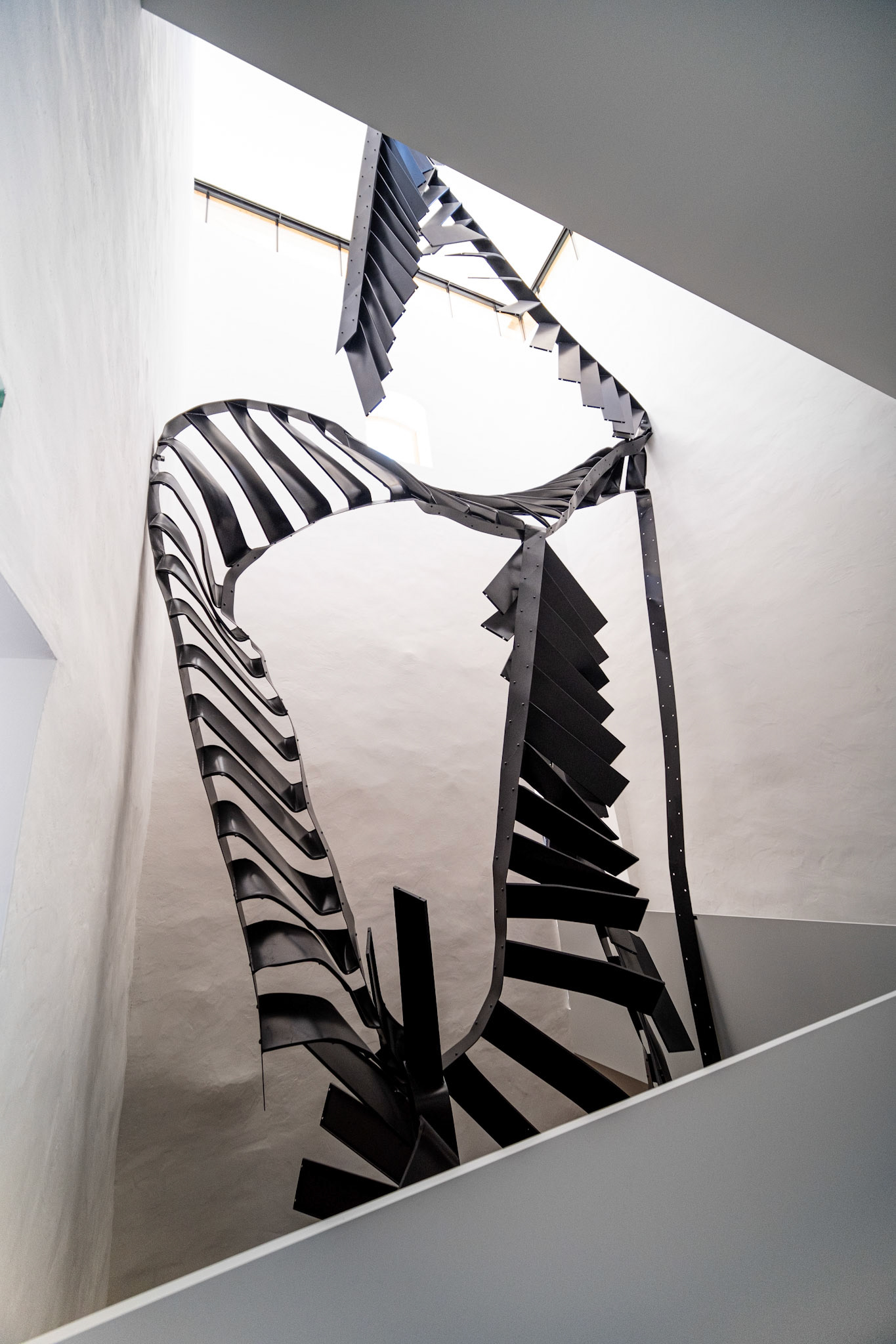 "Stairs" was created by Polish artist Monika Sosnowska in 2017