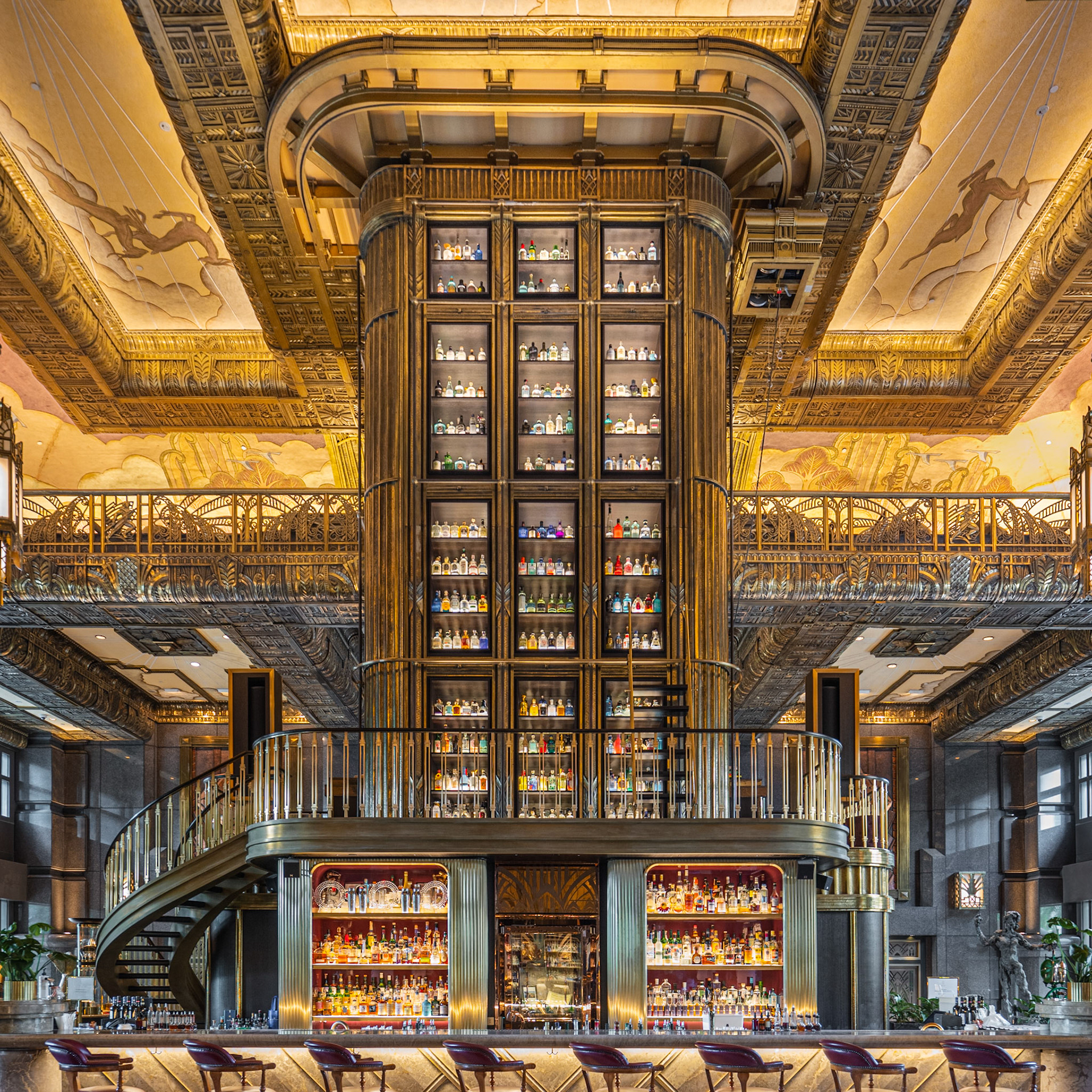 Atlas Bar and its Gin Tower