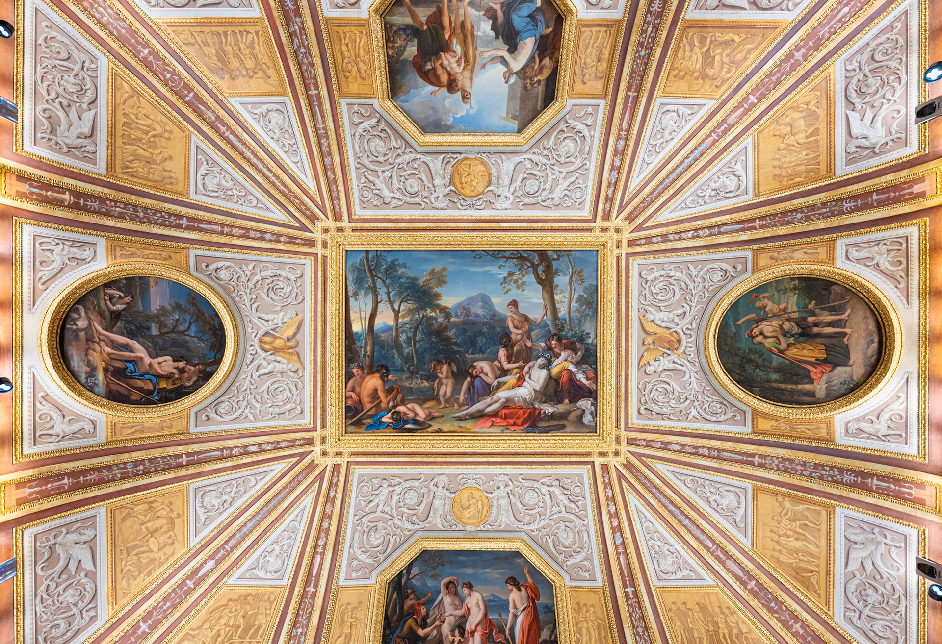 Helen and Paris Room with Death of Paris among satyrs and nymphs by Gavin Hamilton