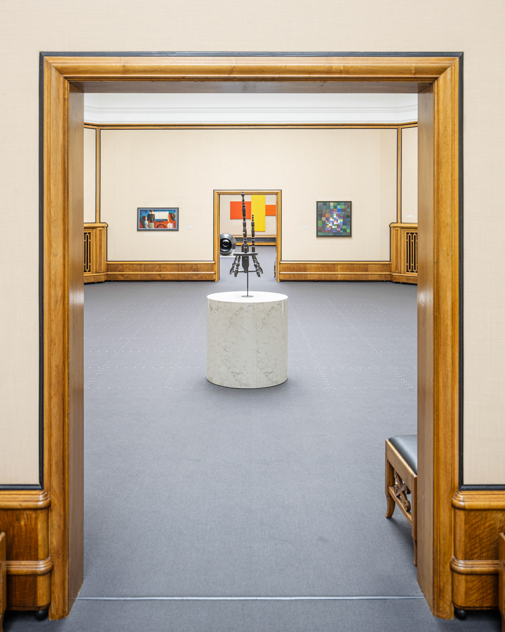 exhibition with paintings by Oskar Schlemmer and Paul Klee