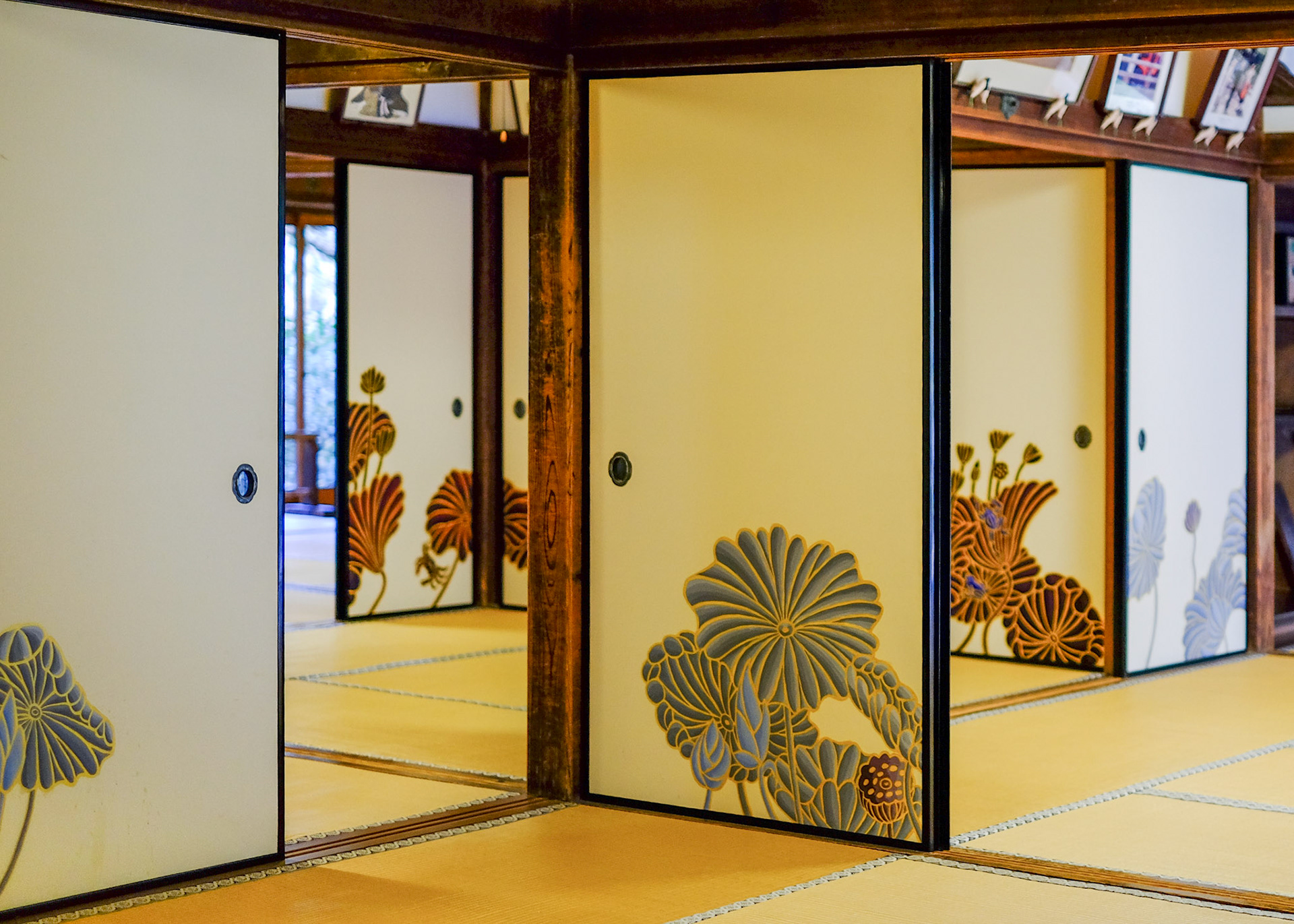 fusuma sliding doors by modern artist Hideki Kimura