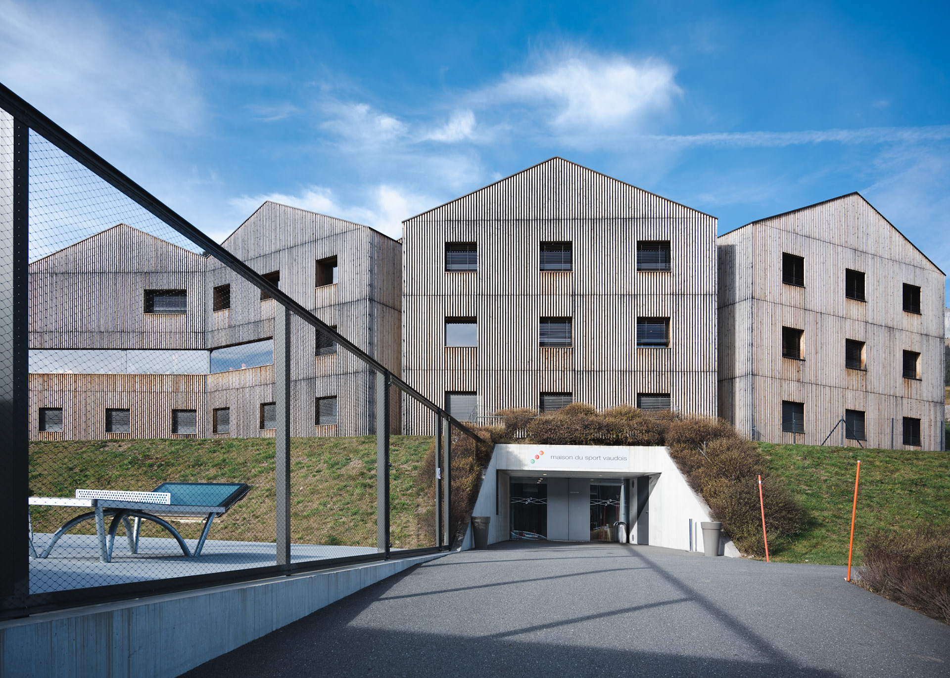 entrance to Maison du Sport Vaudois