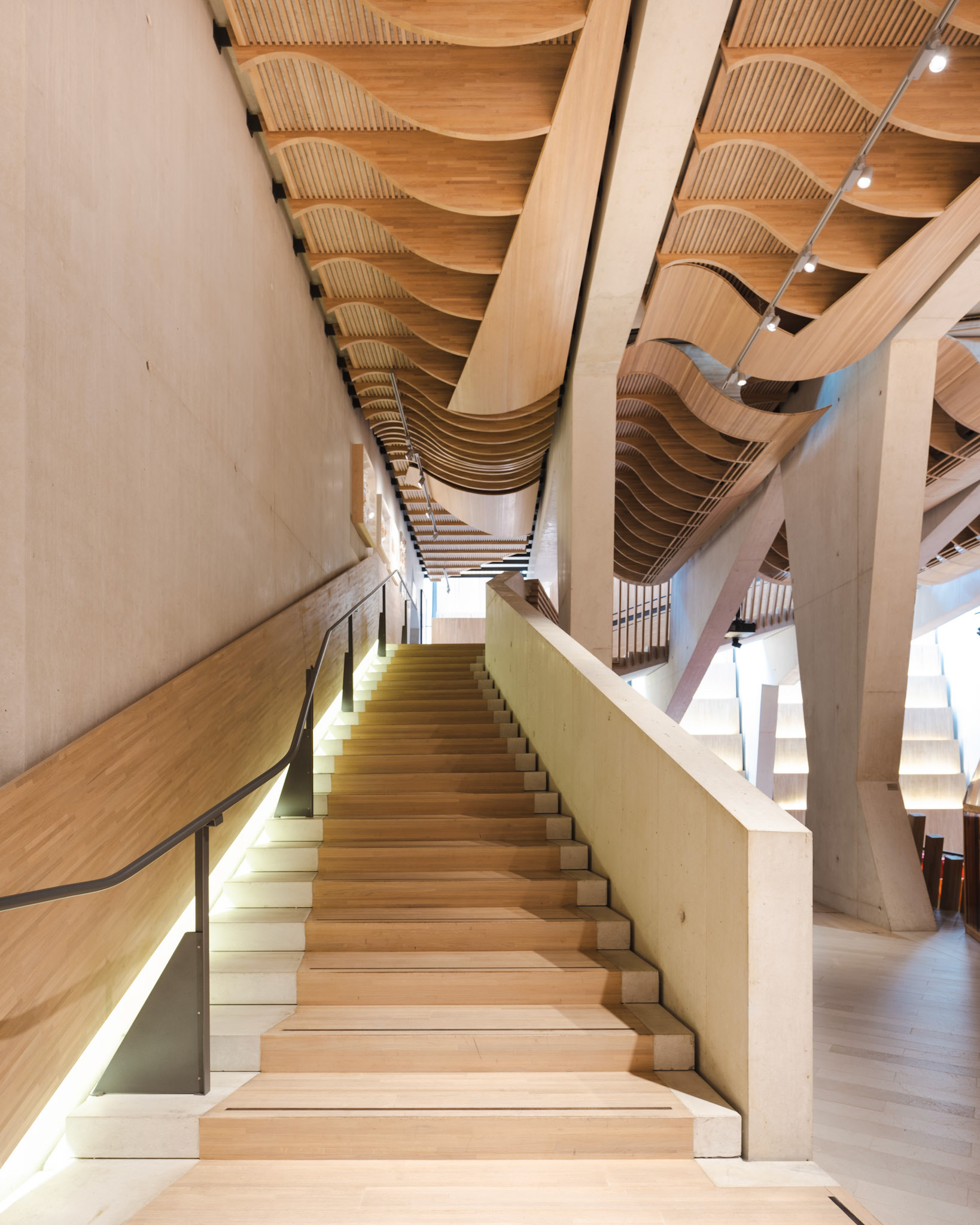 Fondation Jan Michalski - stairs leading to the auditorium