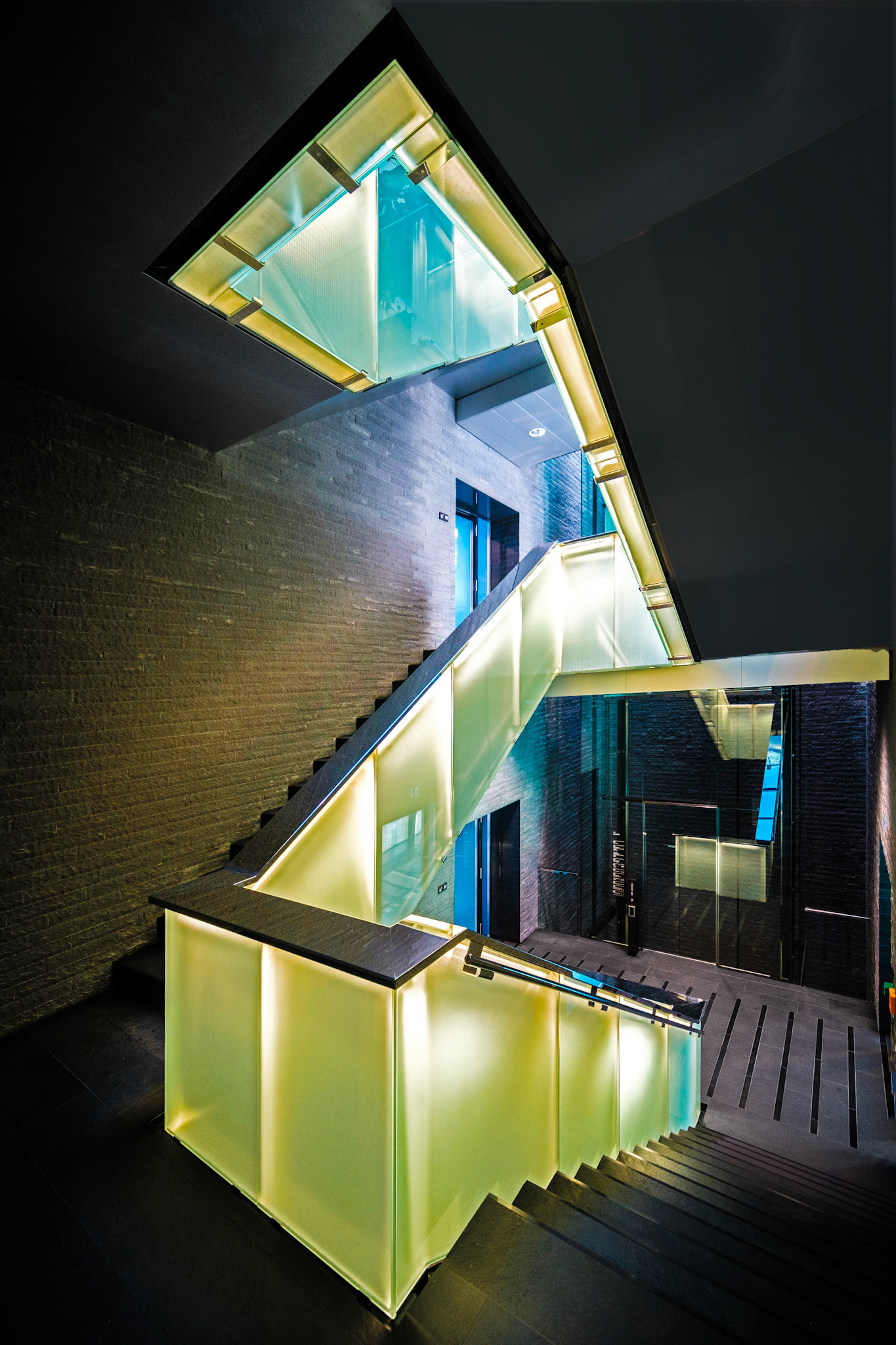 FIFA headquarters illuminated staircase