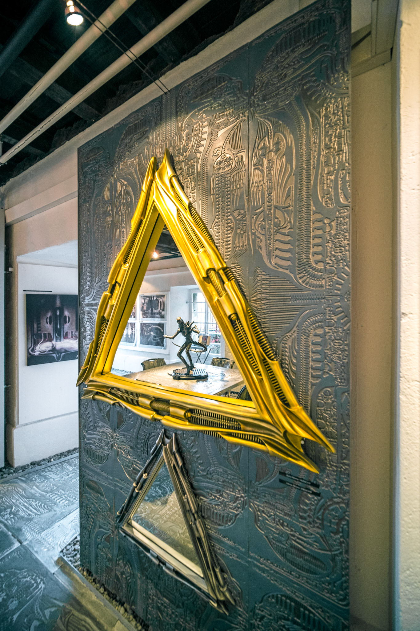 triangular mirror by H.R. Giger